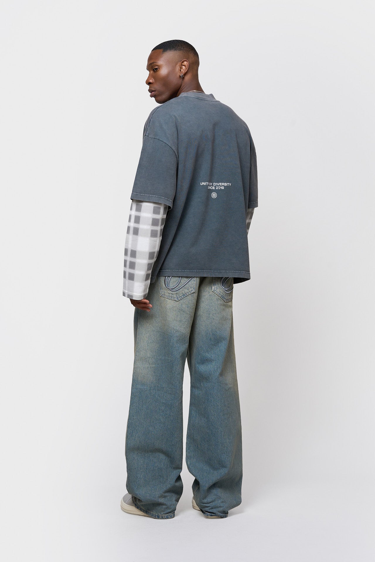 BENNI DOUBLE LAYER LONGSLEEVE TEE | WASHED GREY