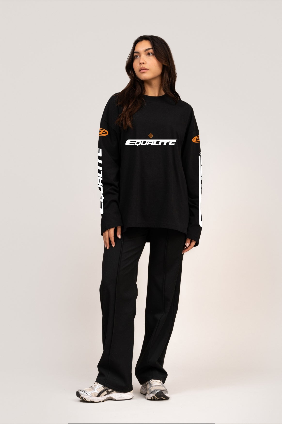 ADRENALINE LONGSLEEVE TEE | BLACK & ORANGE