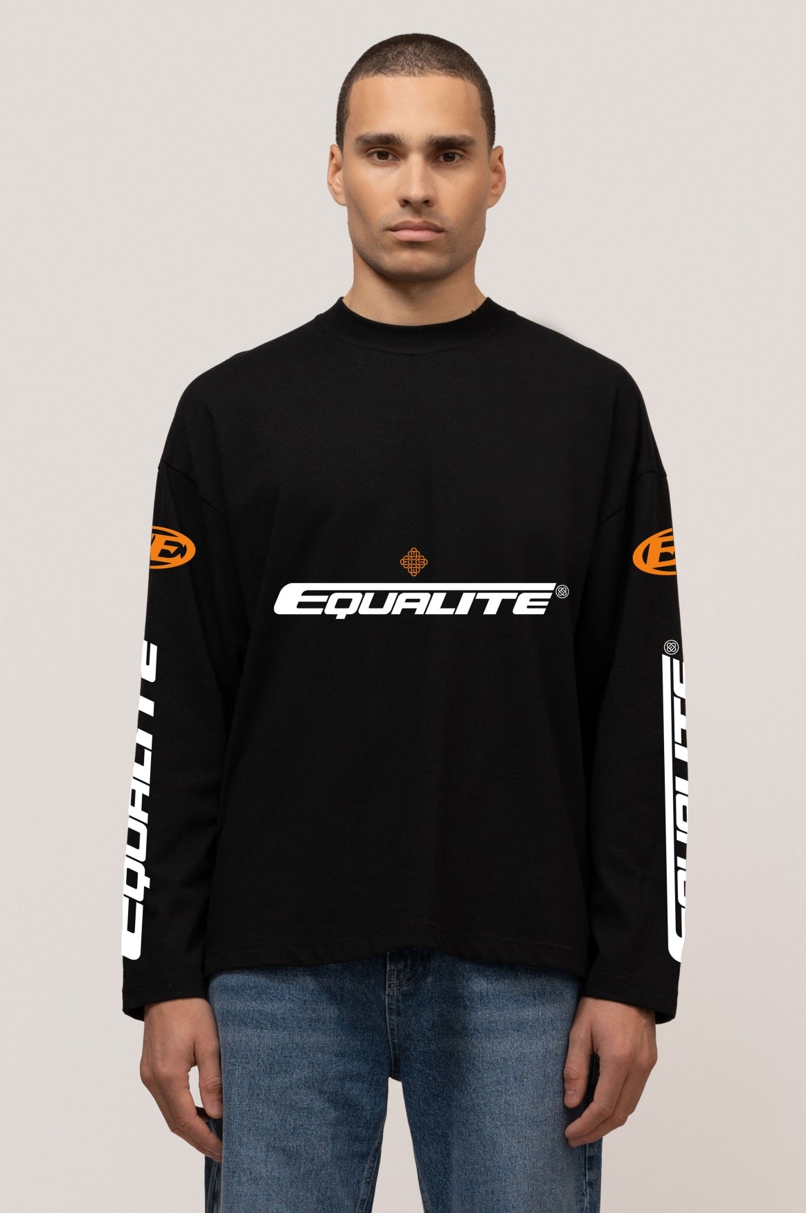 ADRENALINE LONGSLEEVE TEE | BLACK & ORANGE