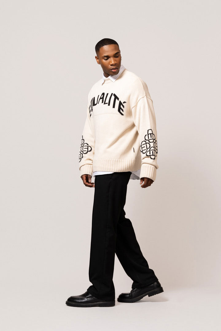AVA KNIT SWEATER | OFF-WHITE