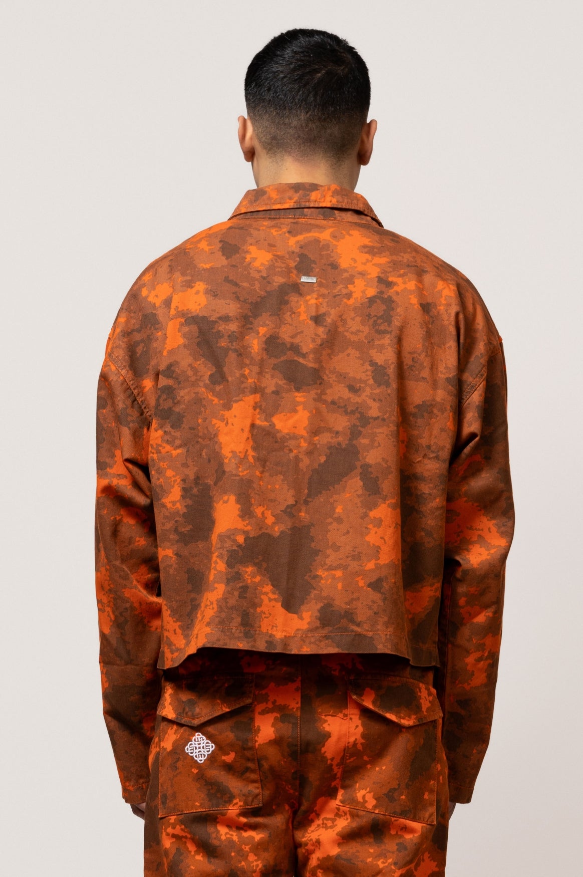 Camo Cargo Jacket | Camo Orange