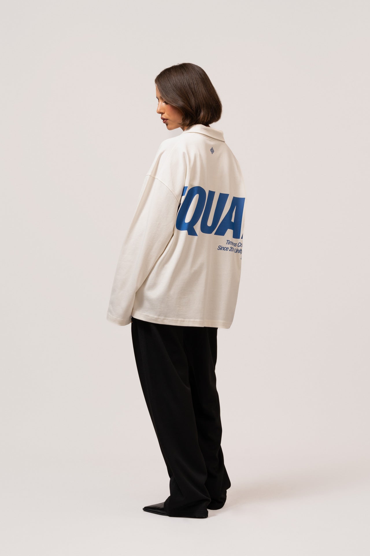 ELIA LONGSLEEVE POLO | OFF-WHITE