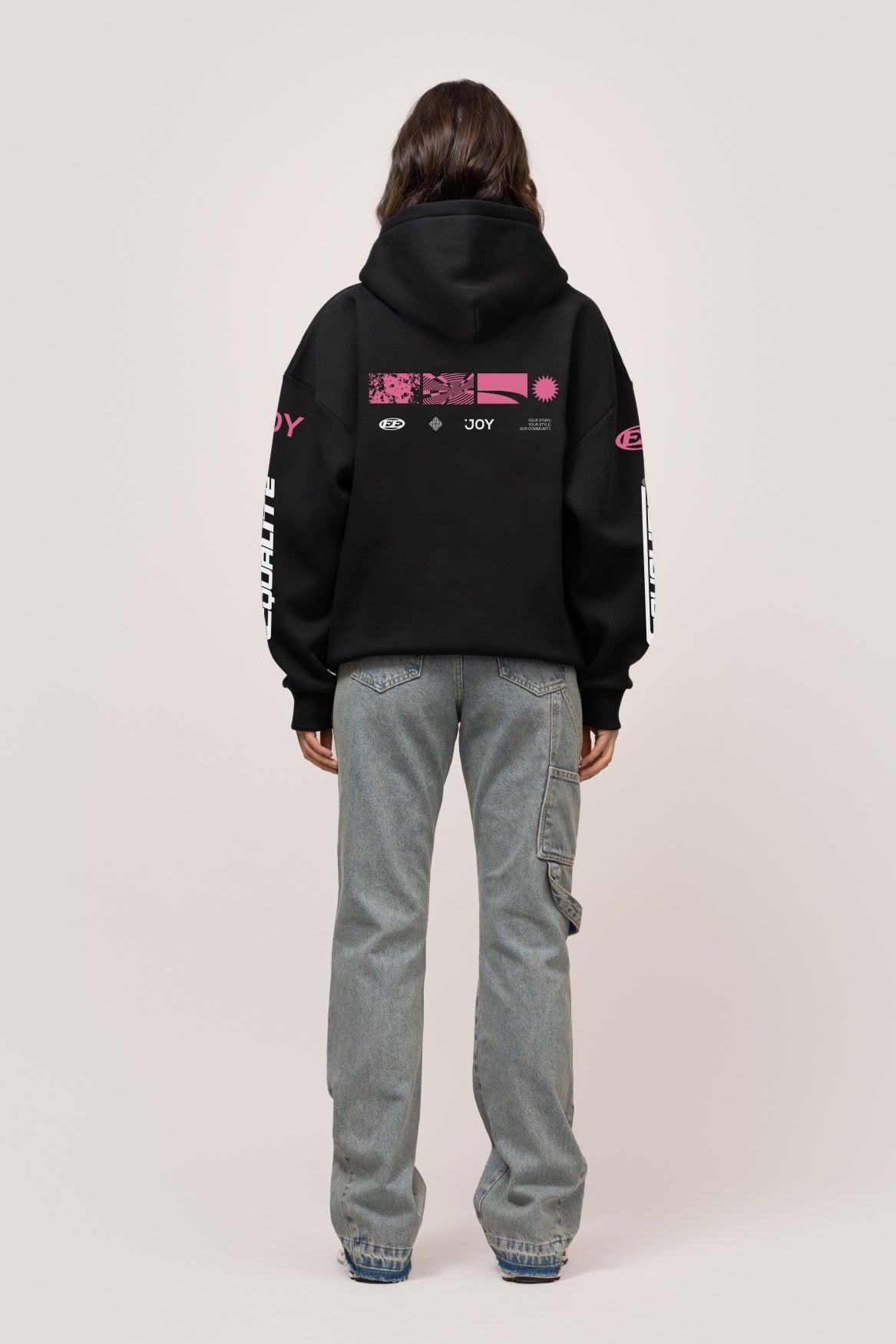 ADRENALINE OVERSIZED FULL ZIP HOODIE | BLACK