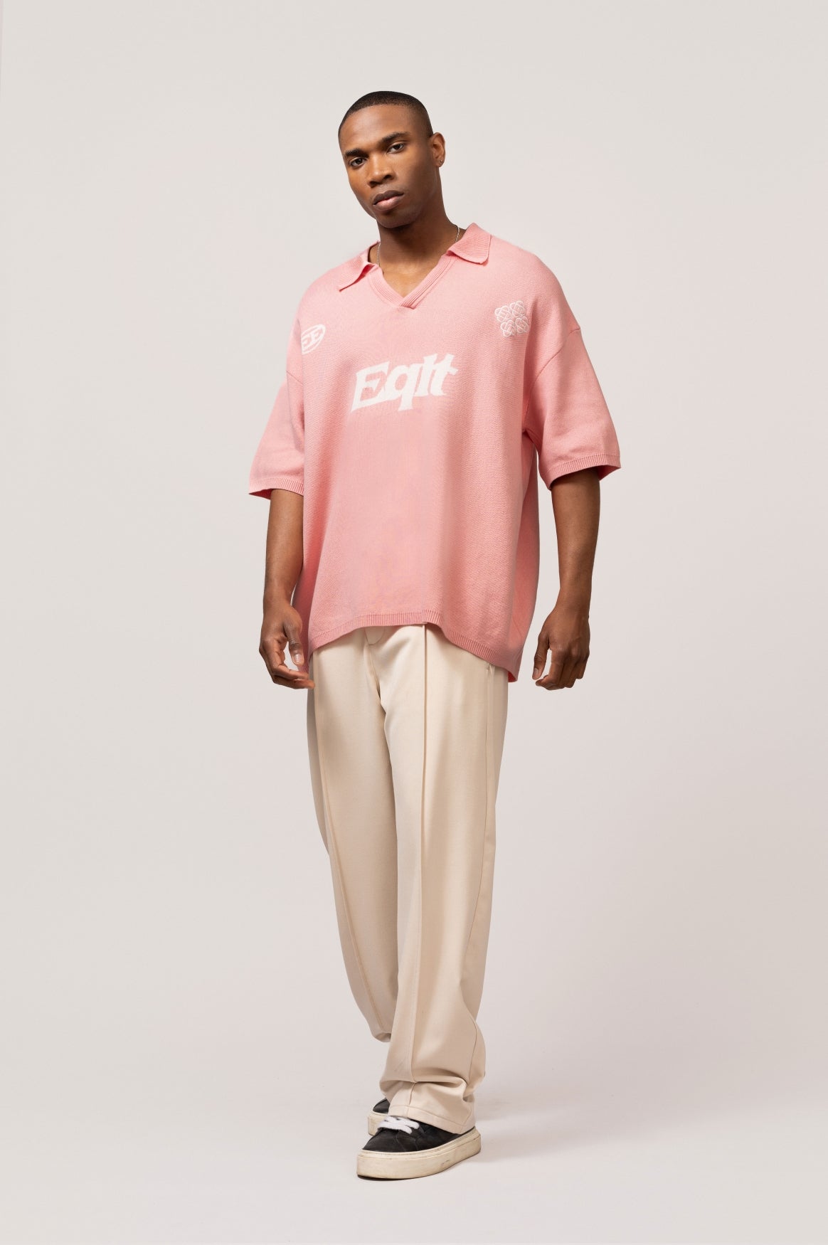 KNIT POLO TEE | PINK