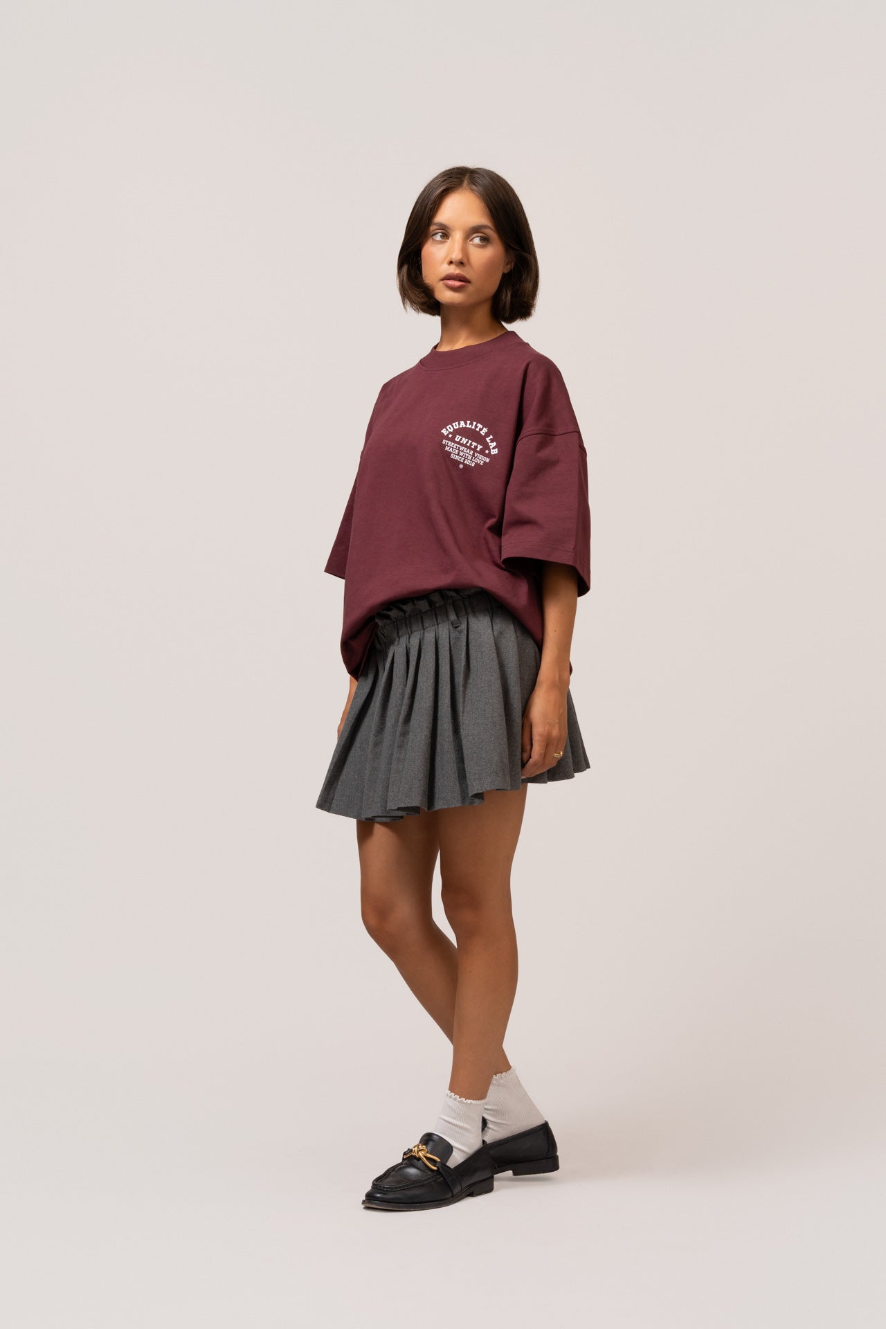 LUCIUS BOXY TEE | BURGUNDY