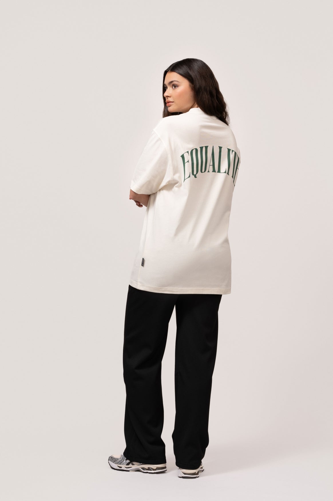 OLIVER OVERSIZED TEE | OFF WHITE & GREEN