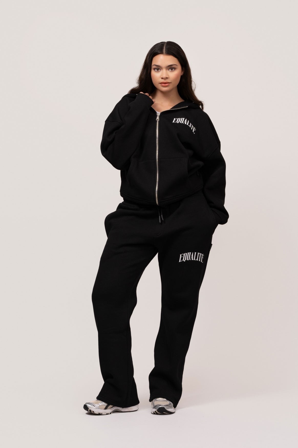 OLIVER OVERSIZED FULL ZIP HOODIE | BLACK