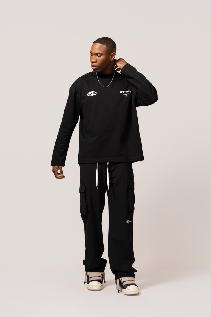 STAY EQUAL LONGSLEEVE TEE | BLACK