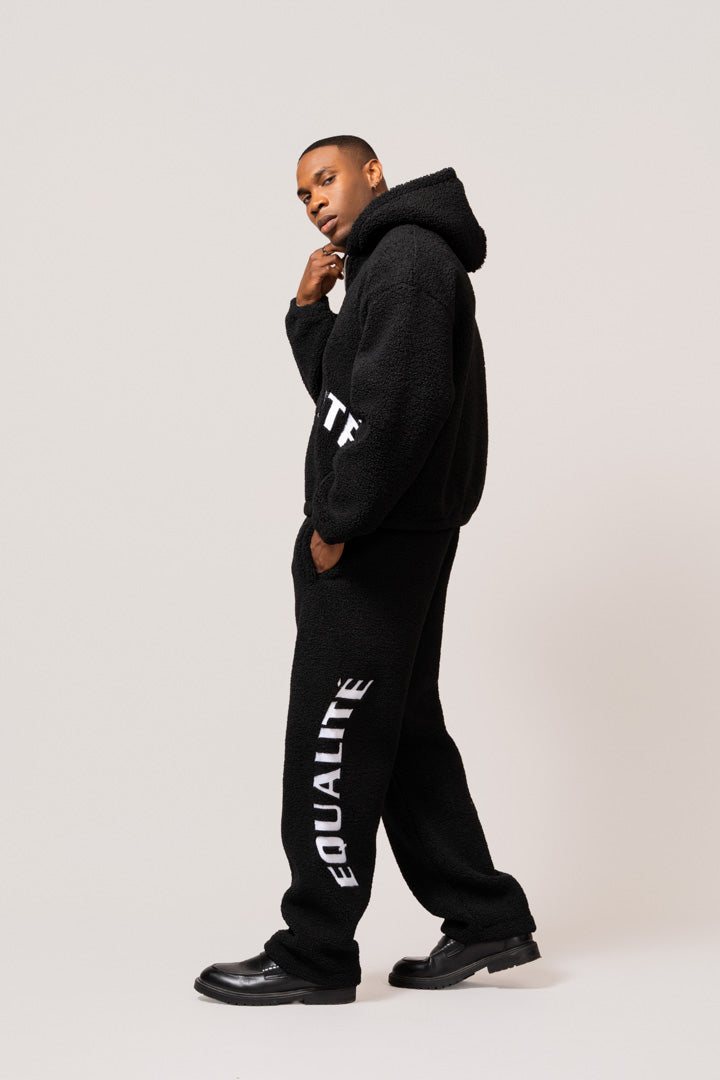 Teddy Full Zip Jacket | Black