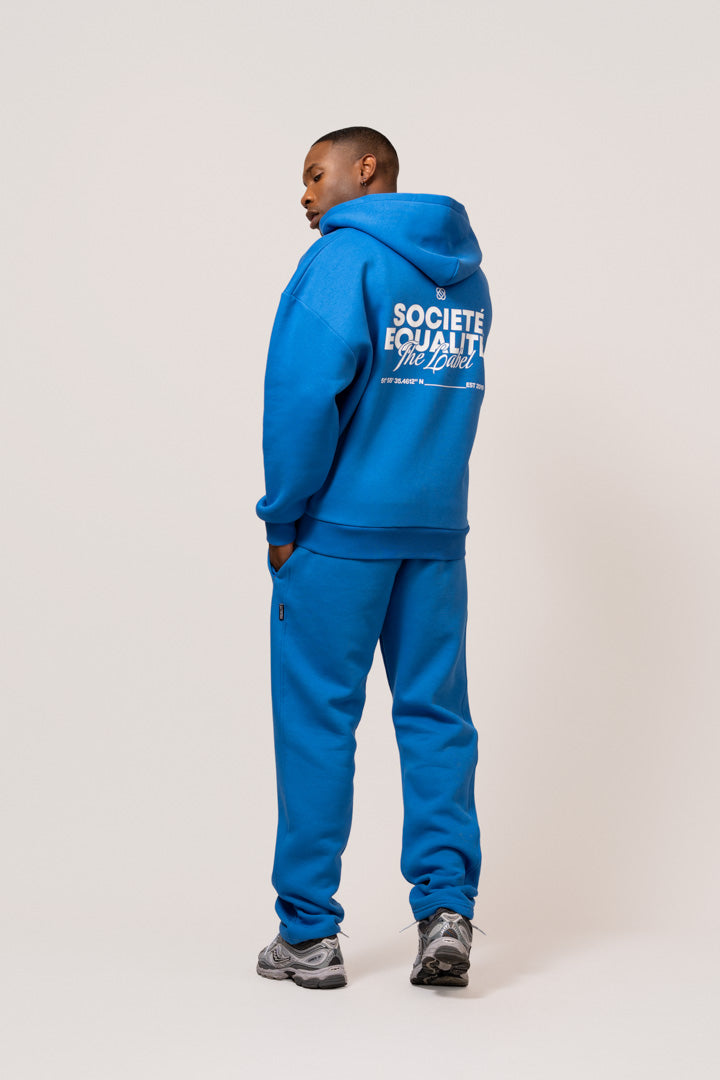 SOCIETE OVERSIZED FULL ZIP HOODIE | BLUE