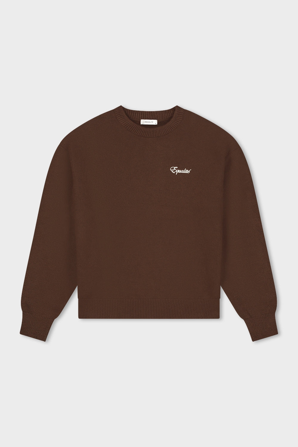 FLUFFY KNIT SWEATER | BROWN