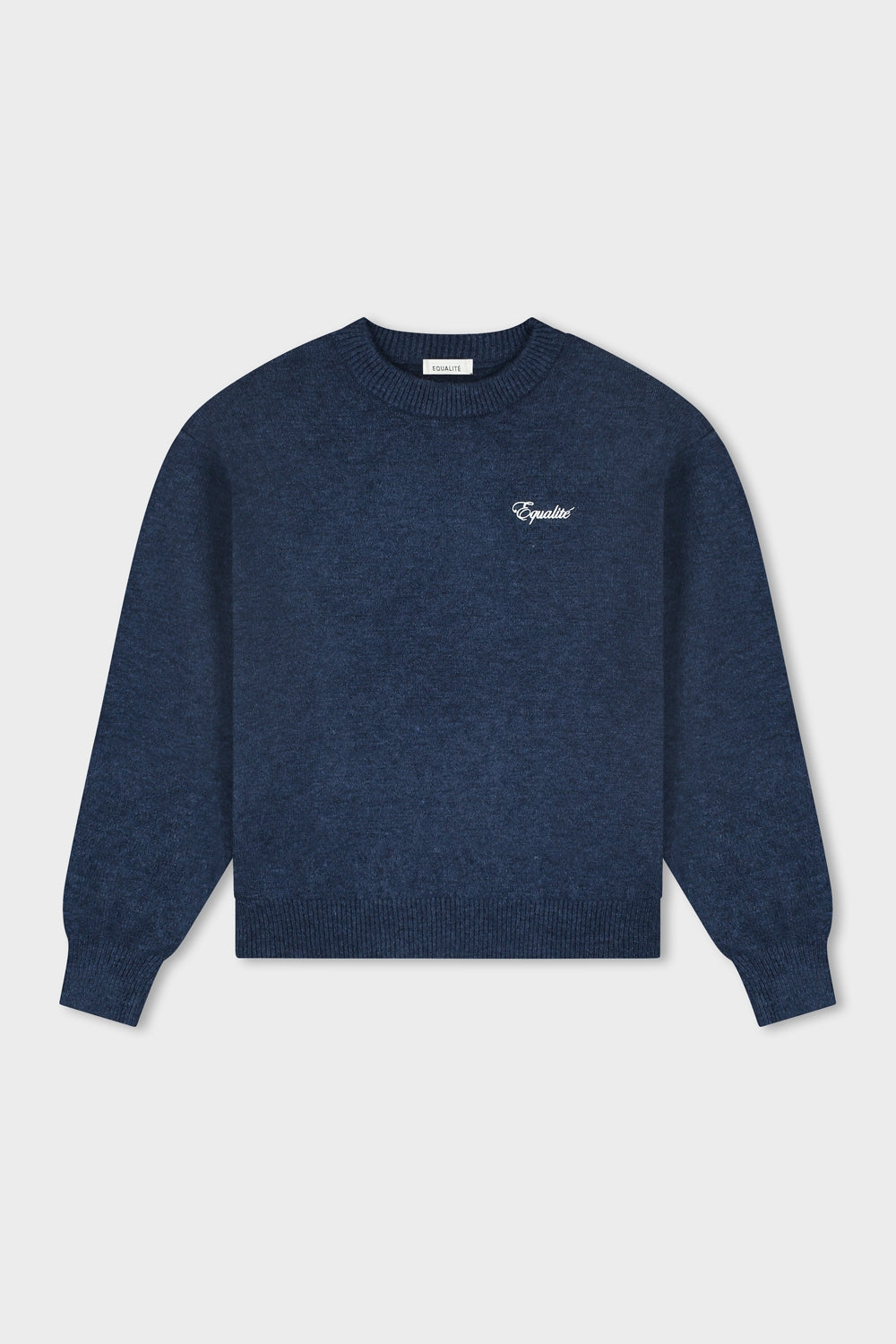 FLUFFY KNIT SWEATER | NAVY