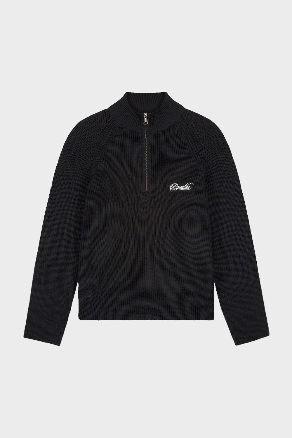 FUNNEL KNIT SWEATER | BLACK
