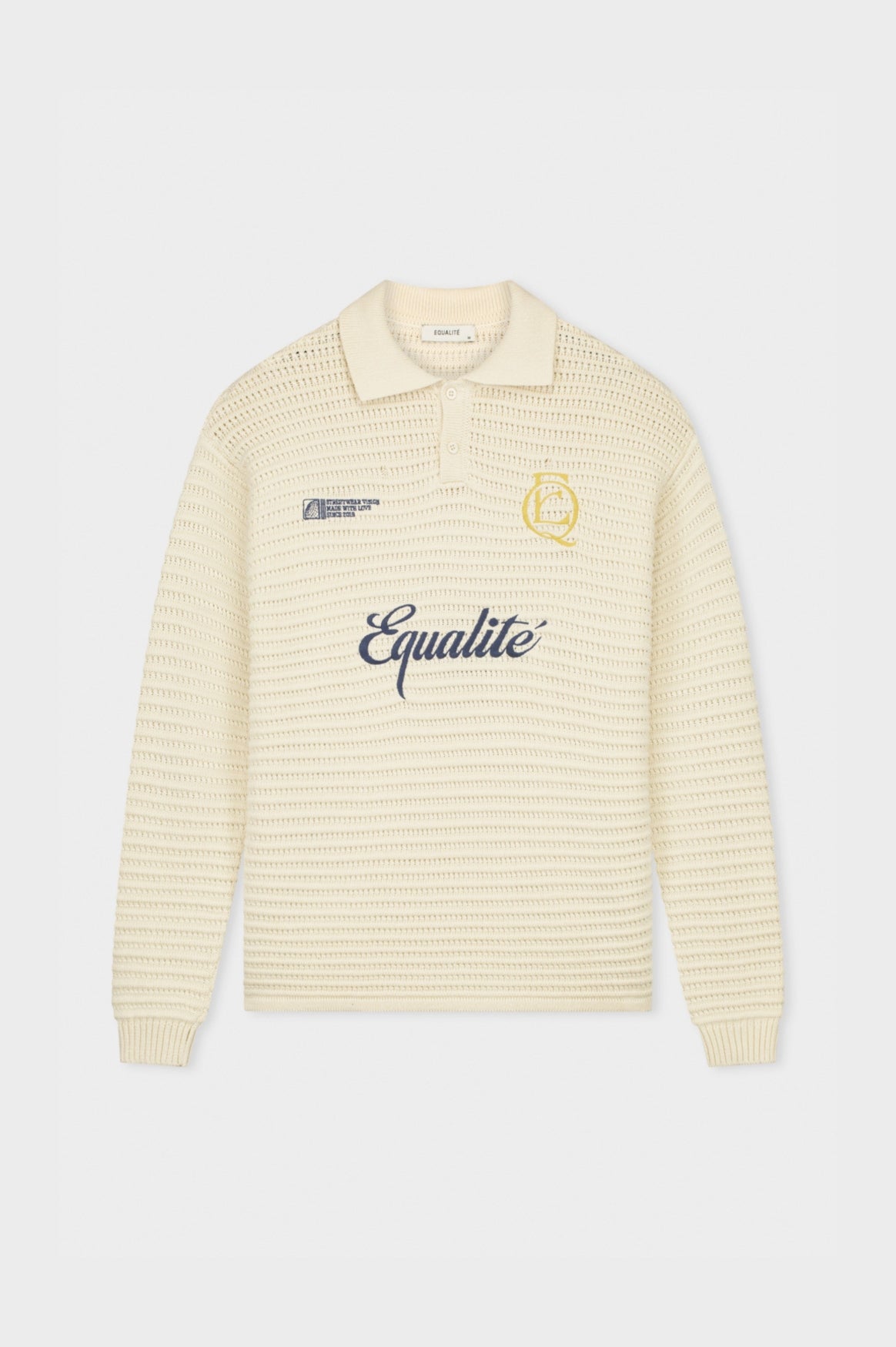 HERITAGE RIB KNIT POLO | OFF-WHITE