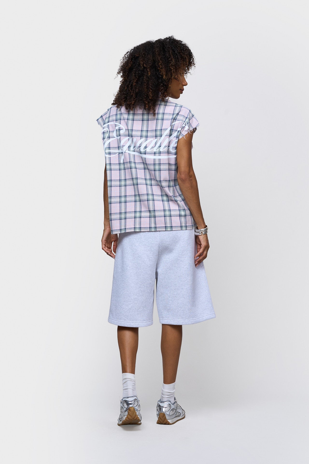 FLANNEL TANK SHIRT | PINK & NAVY