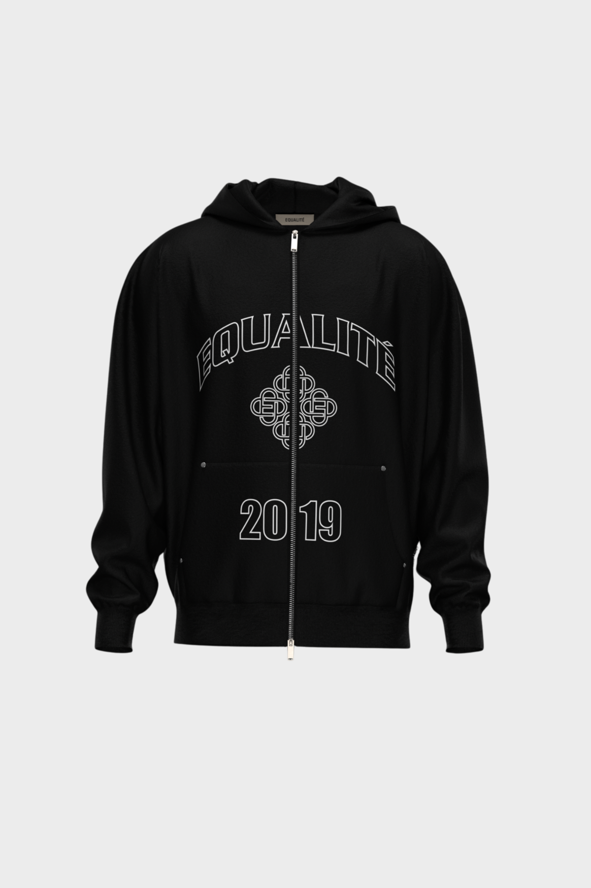 ISA FULL ZIP HOODIE | BLACK