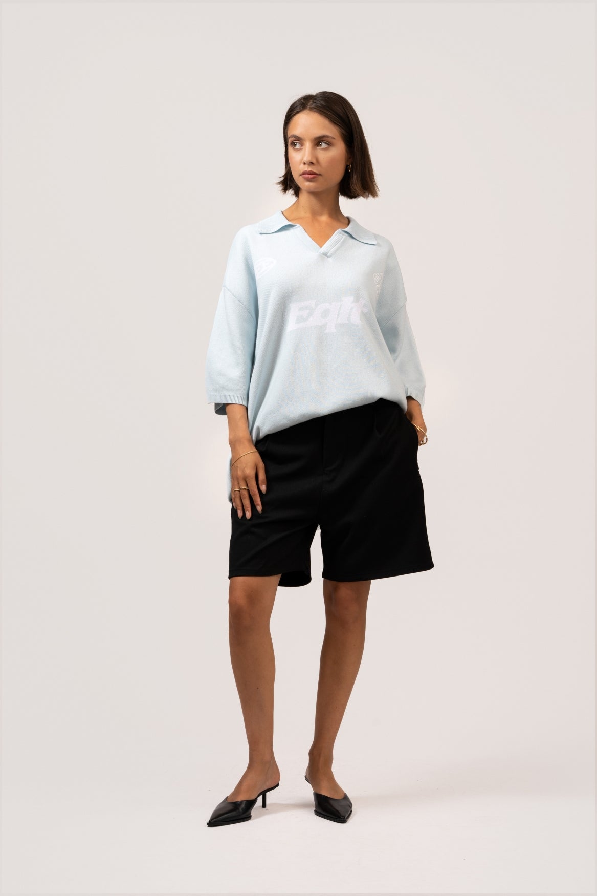 KNIT POLO TEE | LIGHT BLUE