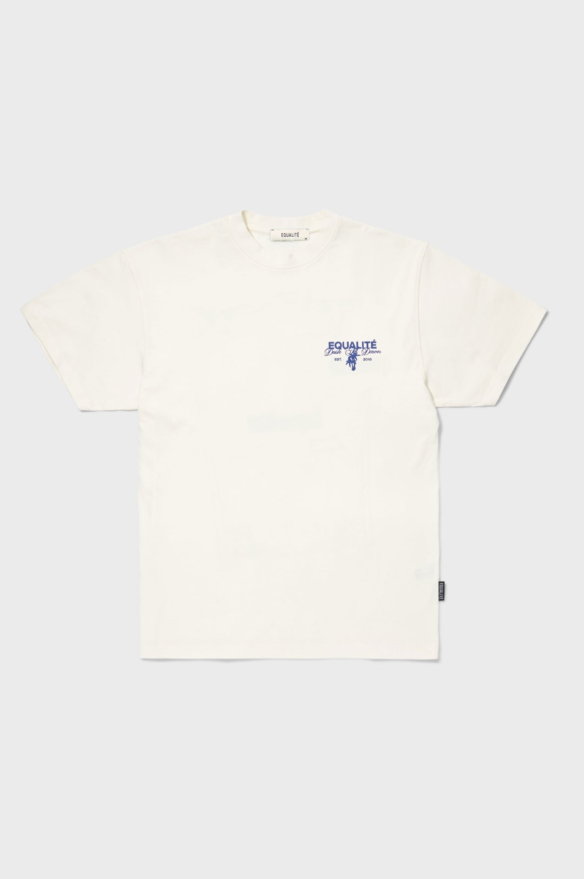 Levana Oversized Tee | Off-White & Blue