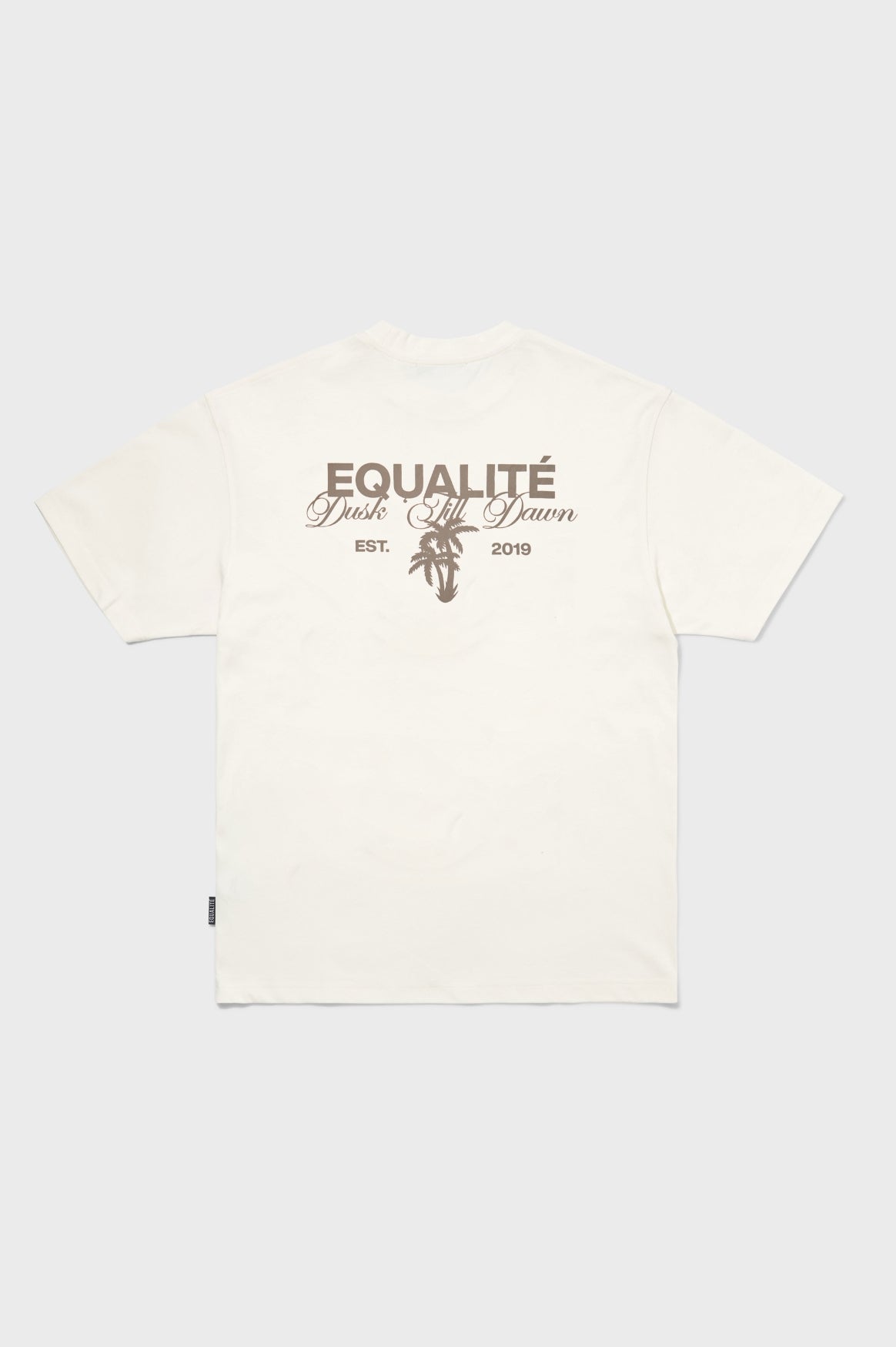 Levana Oversized Tee | Off-White & Taupe