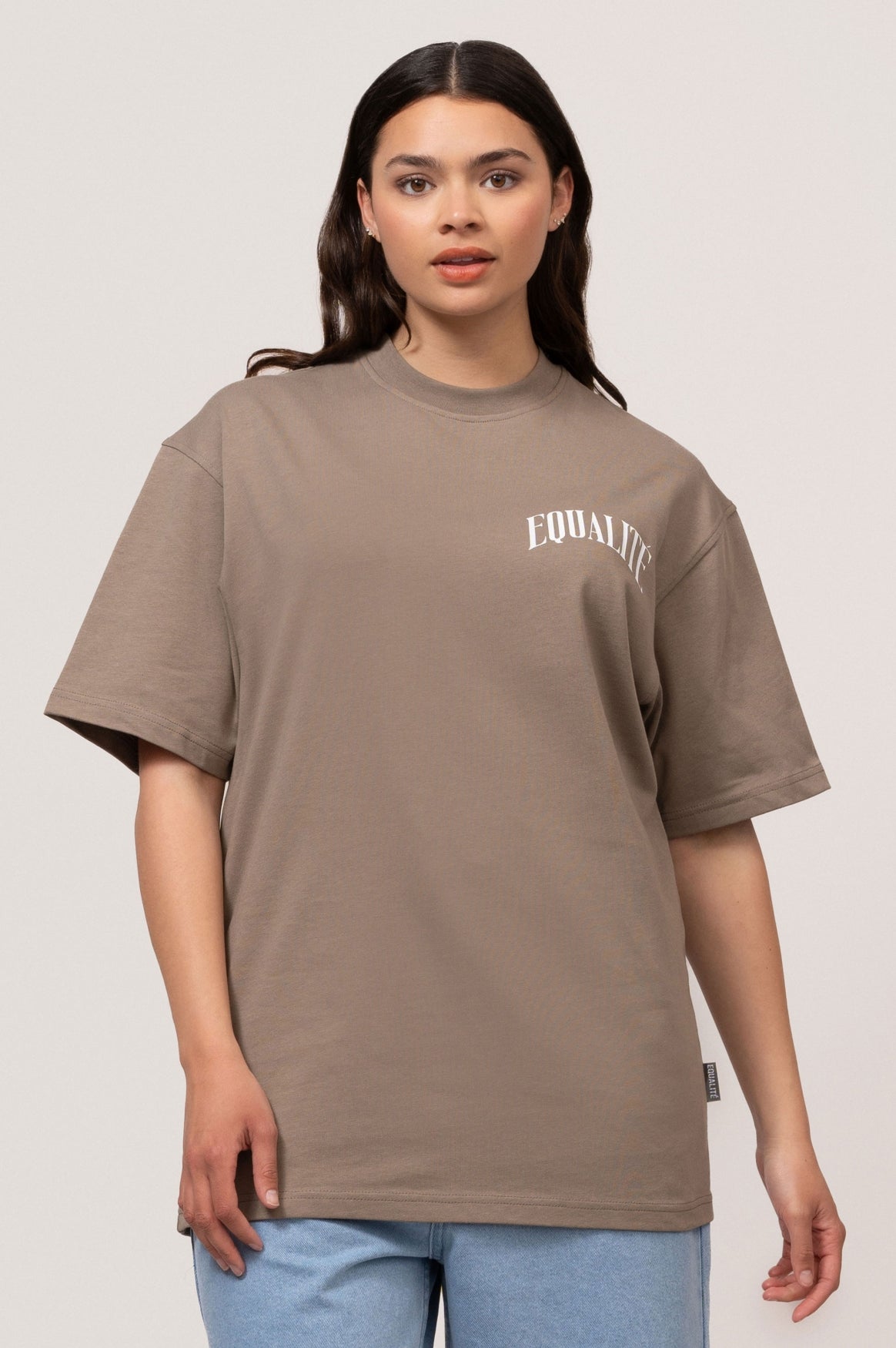 OLIVER OVERSIZED TEE | TAUPE
