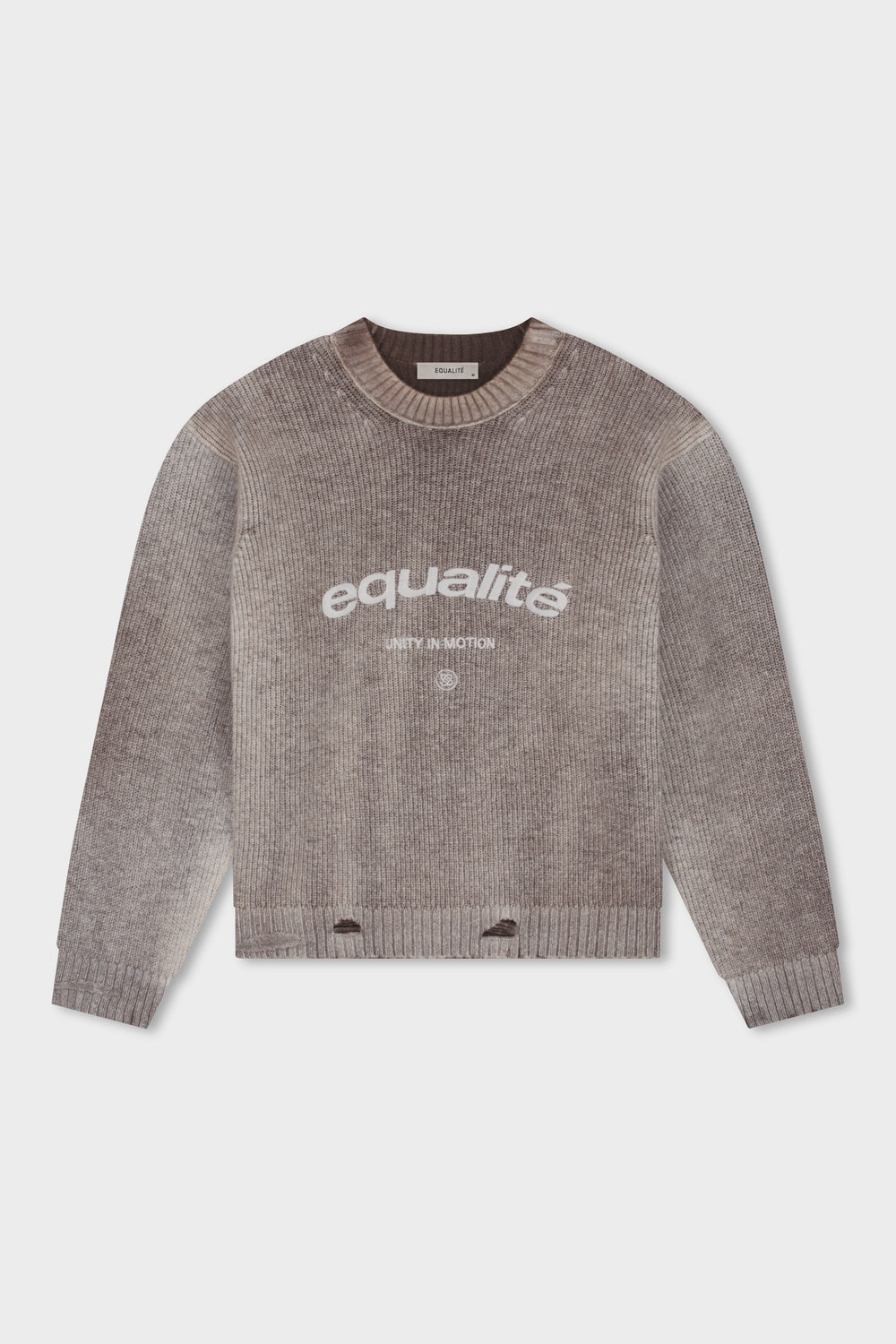 RIBBED KNIT SWEATER | WASHED GREY