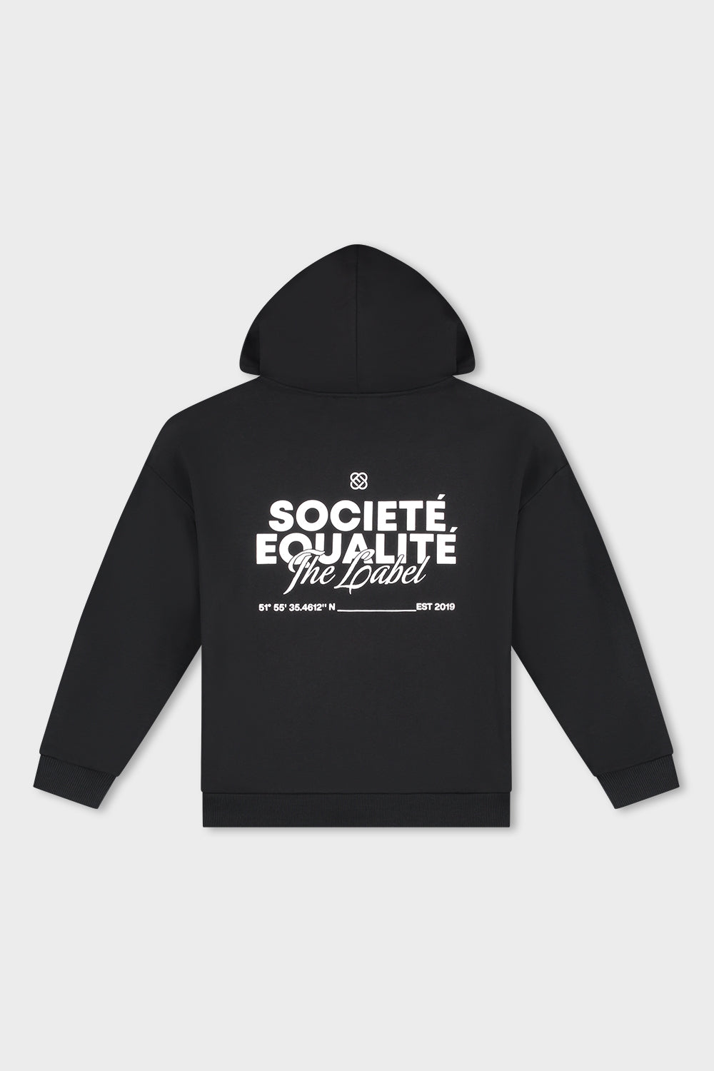 Societe Oversized Full Zip Hoodie | Black