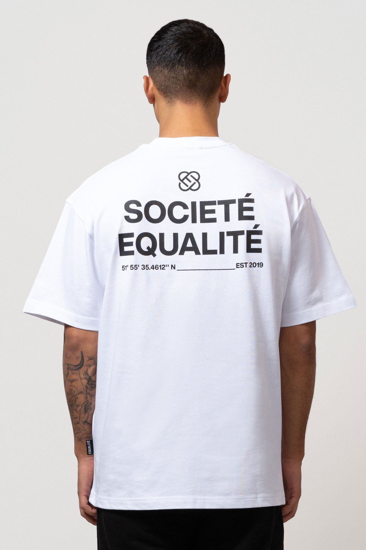 SOCIETÉ OVERSIZED TEE | WHITE & BLACK