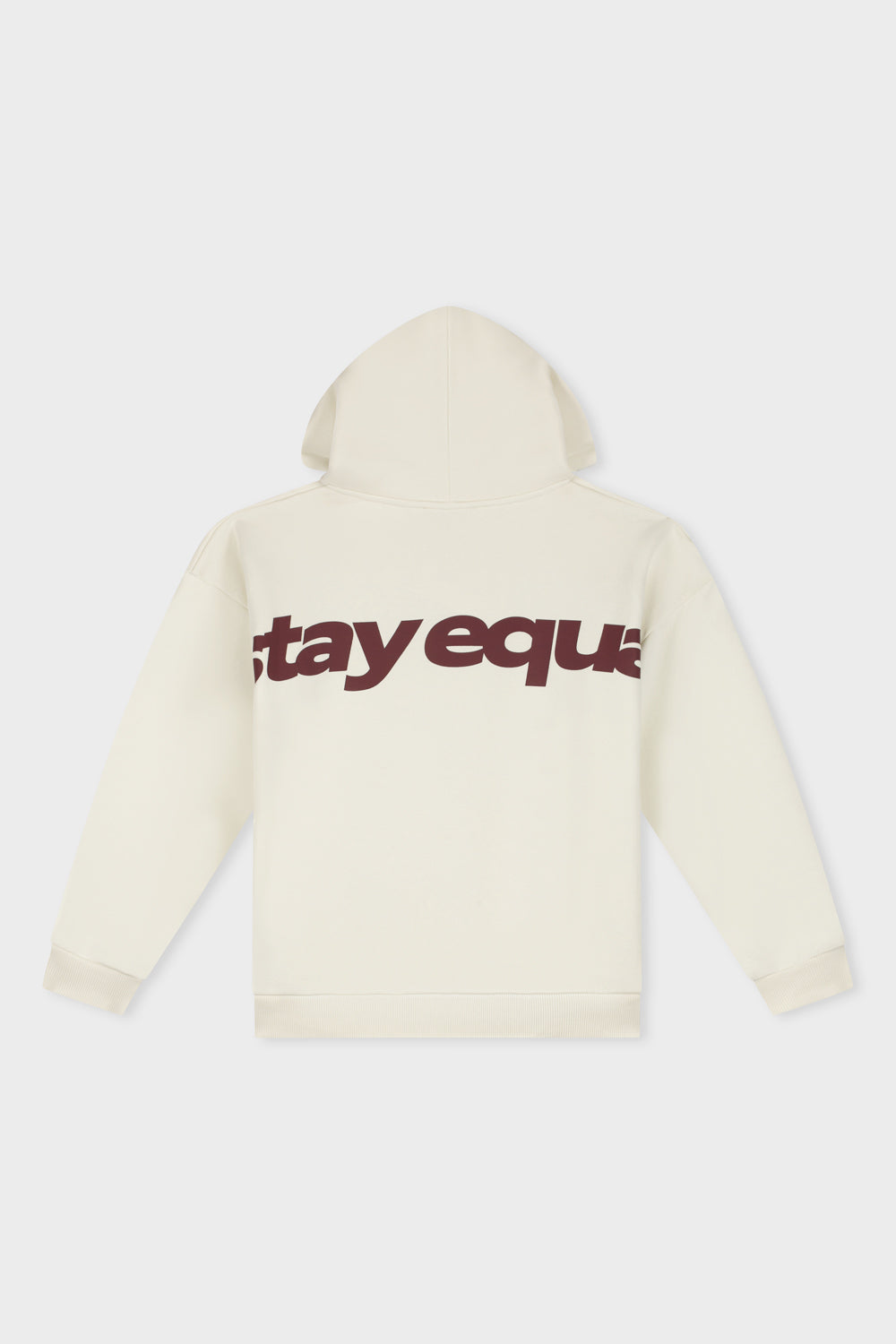 STAY EQUAL OVERSIZED FULL ZIP HOODIE | OFF-WHITE