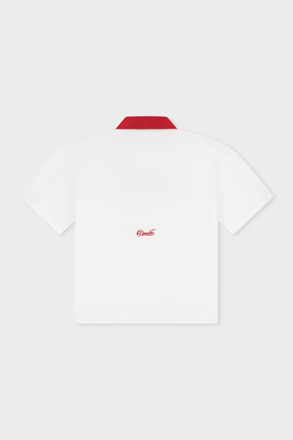 TURKEY OVERSIZED JERSEY POLO | OFF-WHITE & RED
