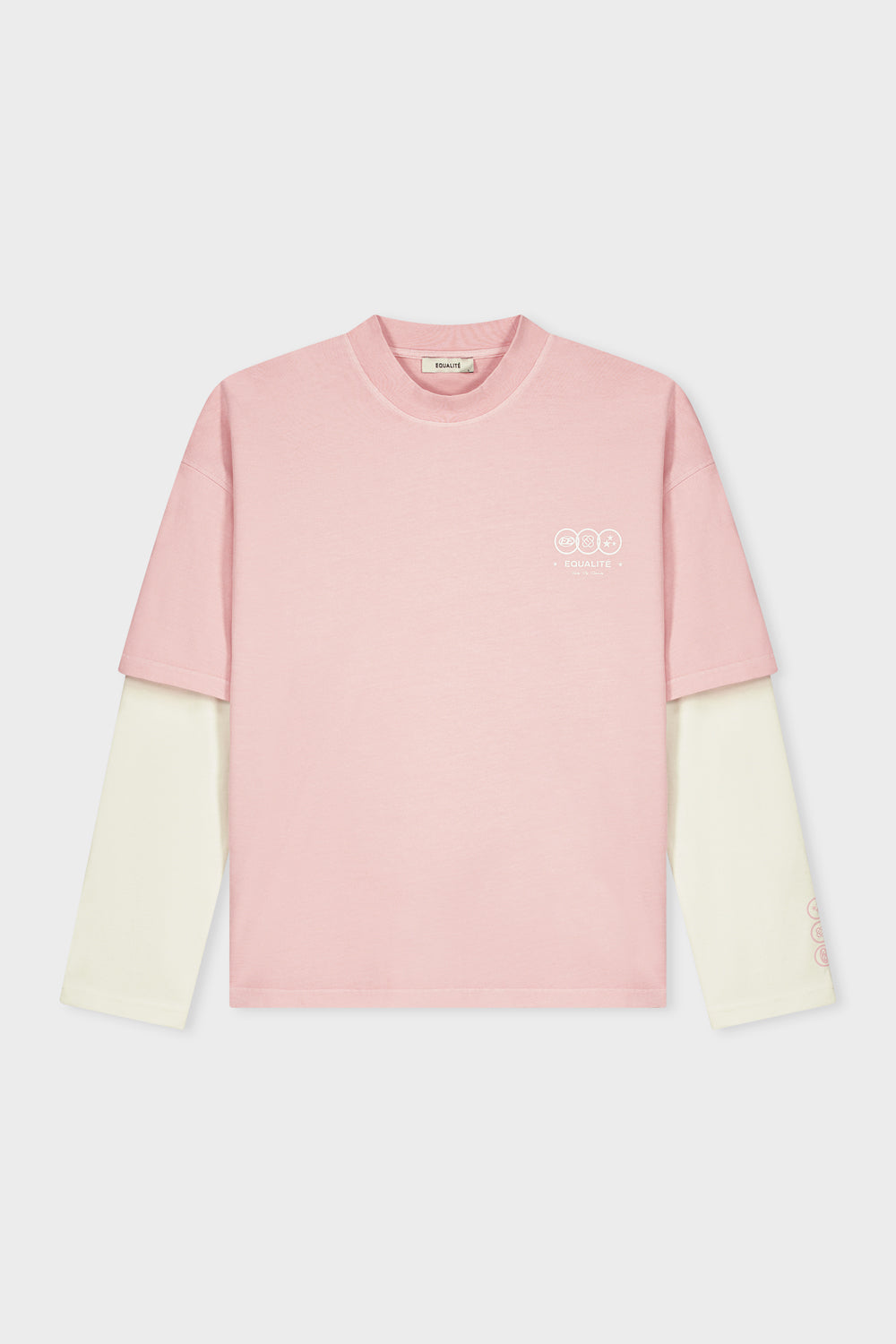 UNIVERSE DOUBLE LAYER LONGSLEEVE TEE | SOFT PINK
