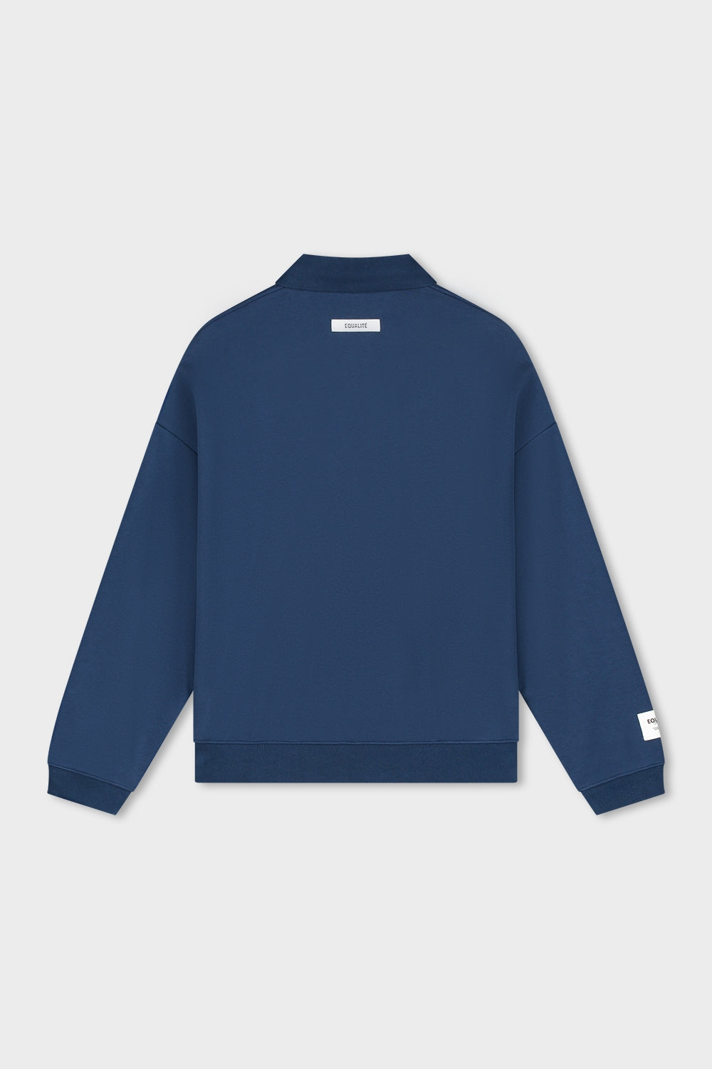 VARSITY POLO SWEATER | NAVY & OFF-WHITE