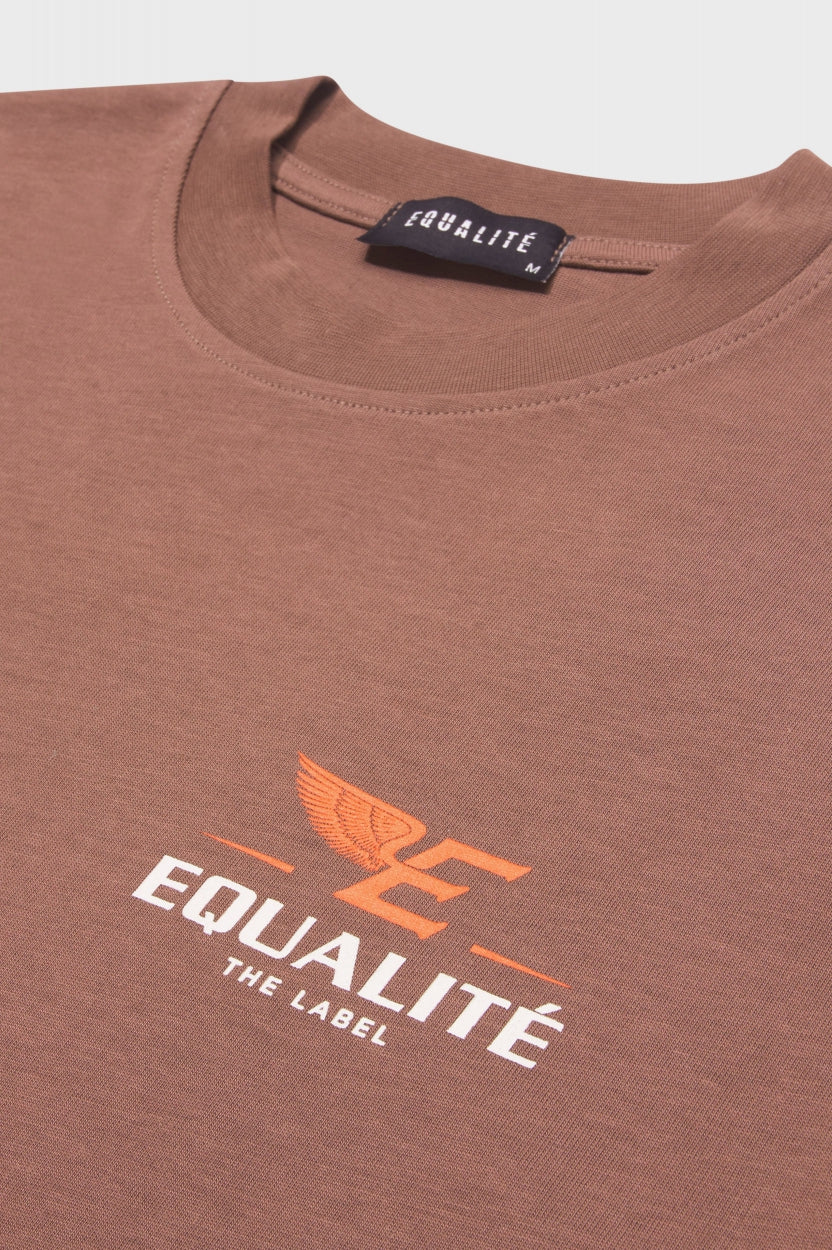 WING OVERSIZED TEE | BROWN