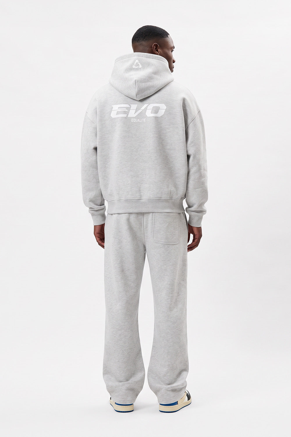OVERSIZED SCUBA FULL ZIP HOODIE | GREY MELANGE