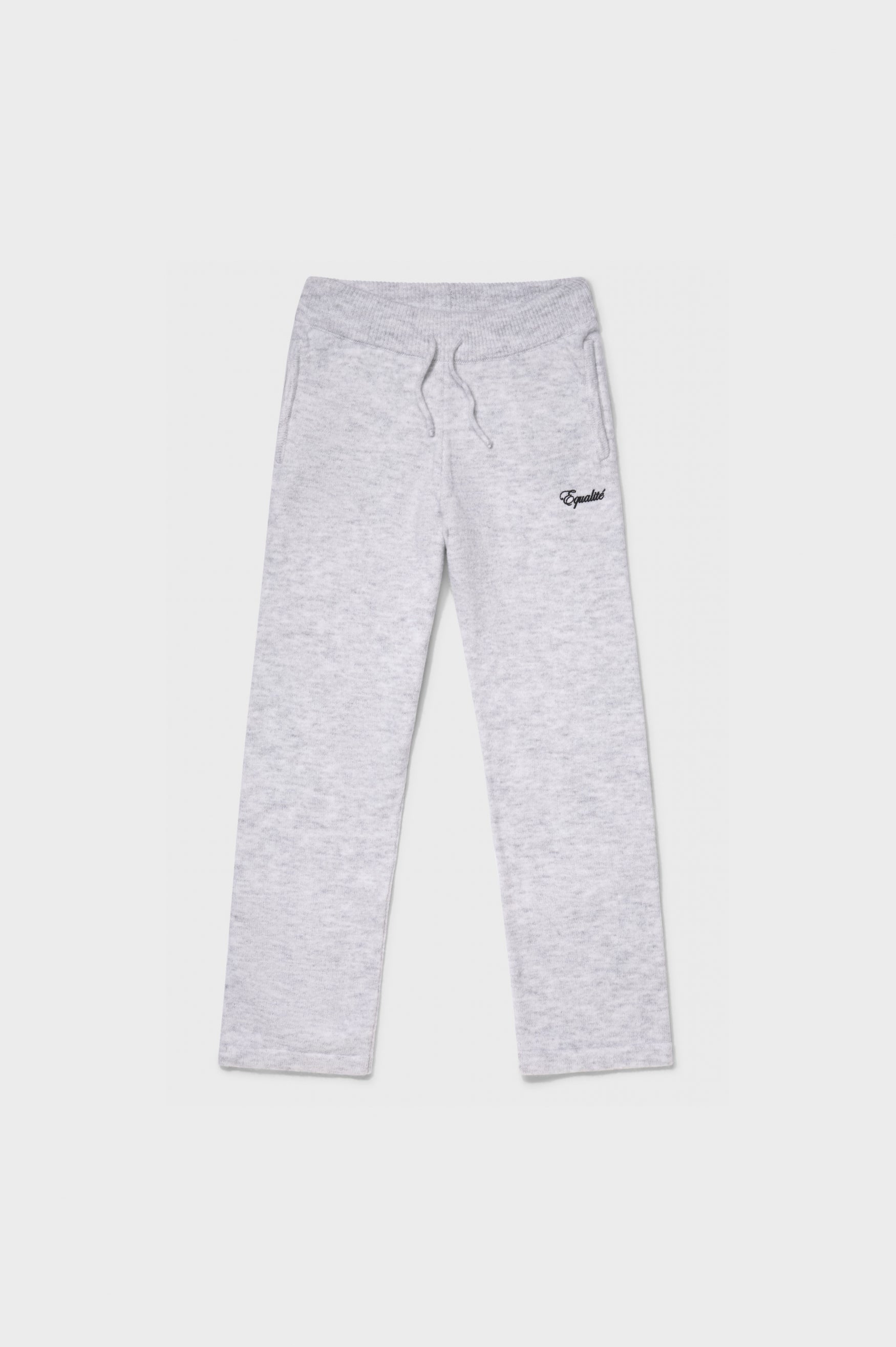 <tc>FLUFFY KNIT STRAIGHT FIT PANTS | GREY</tc>