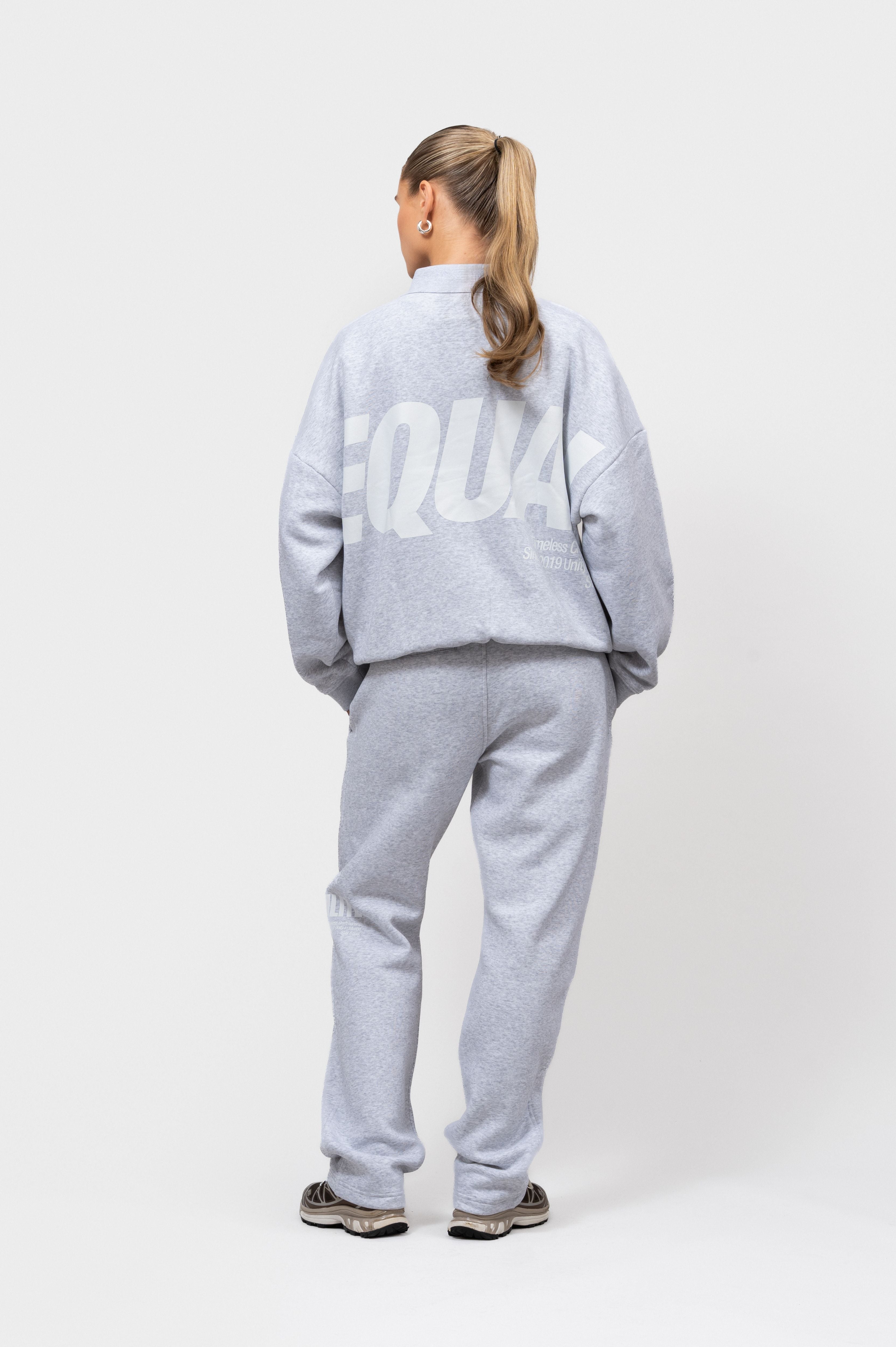 ELIA POLO SWEATER JOGGER SET | MELANGE GREY