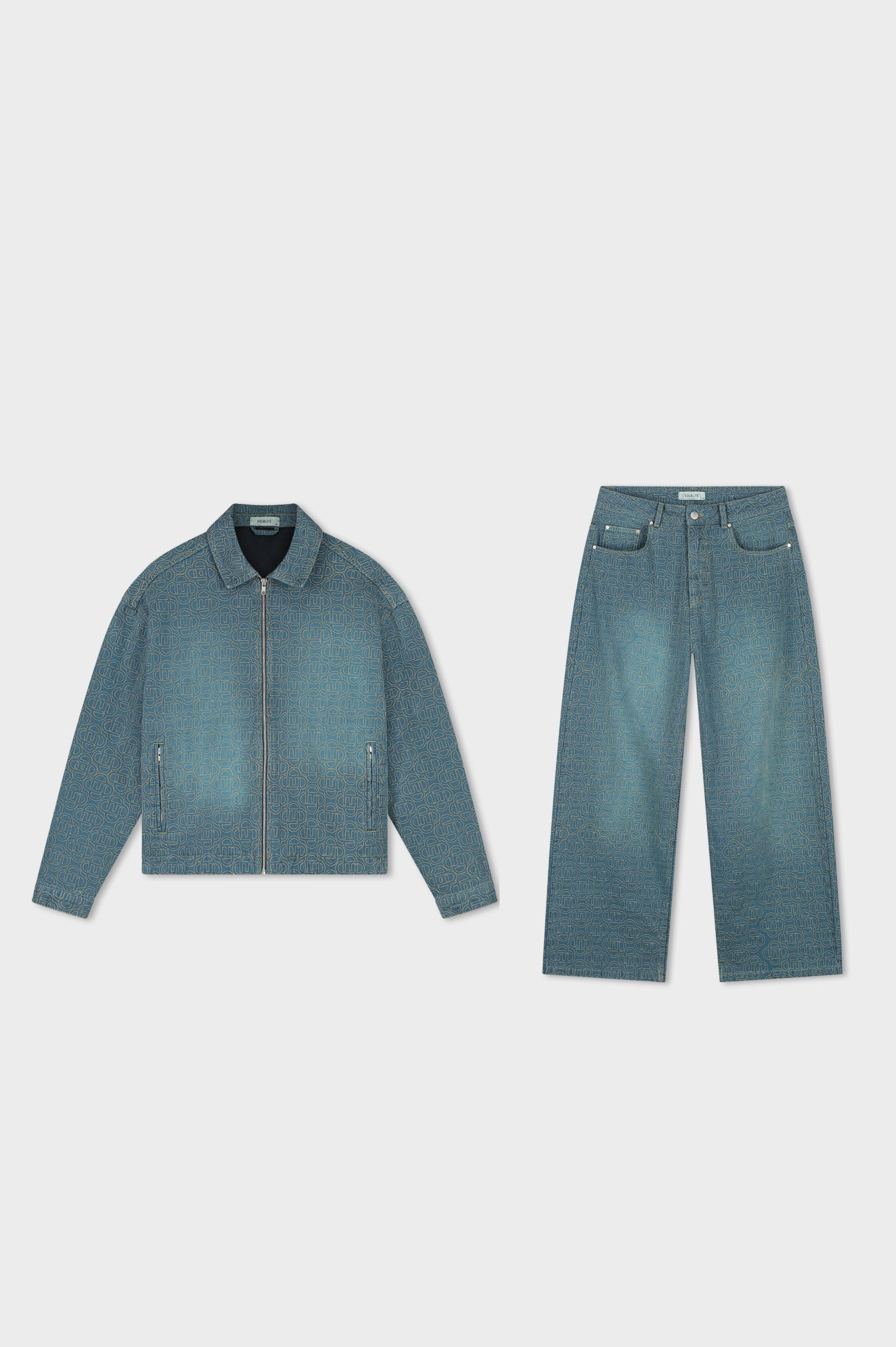 MONOGRAM DENIM SET | DARK BLUE