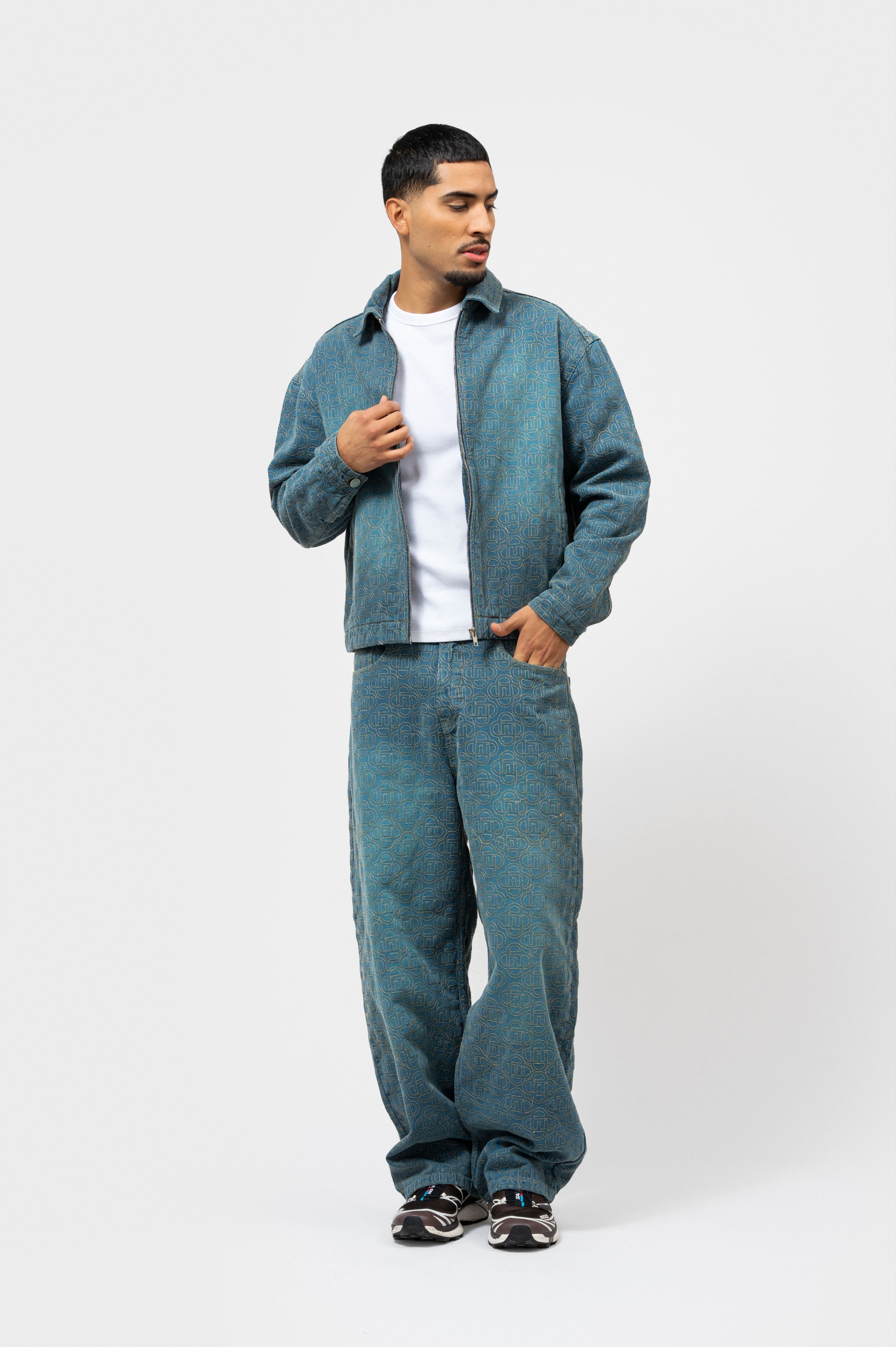 MONOGRAM DENIM SET | DARK BLUE