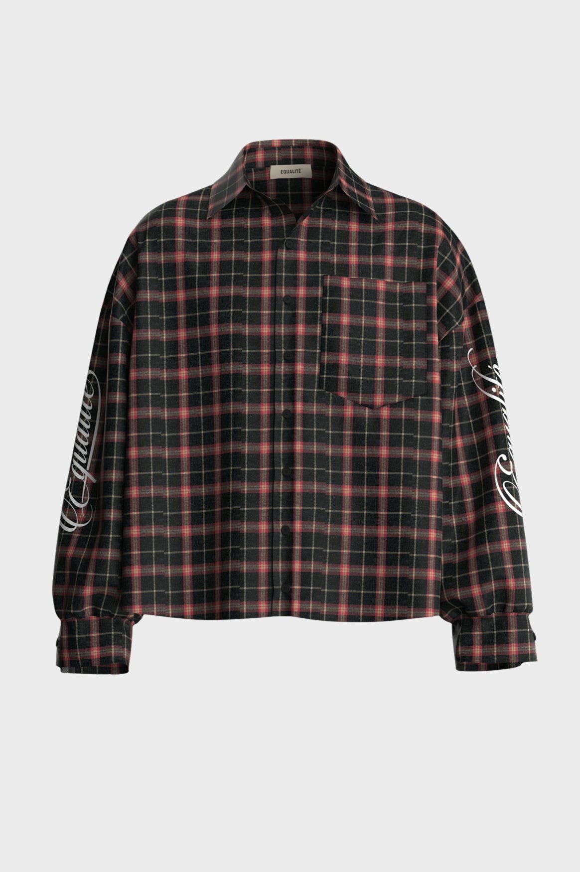 FLANNEL SHIRT | ANTRACITE & RED
