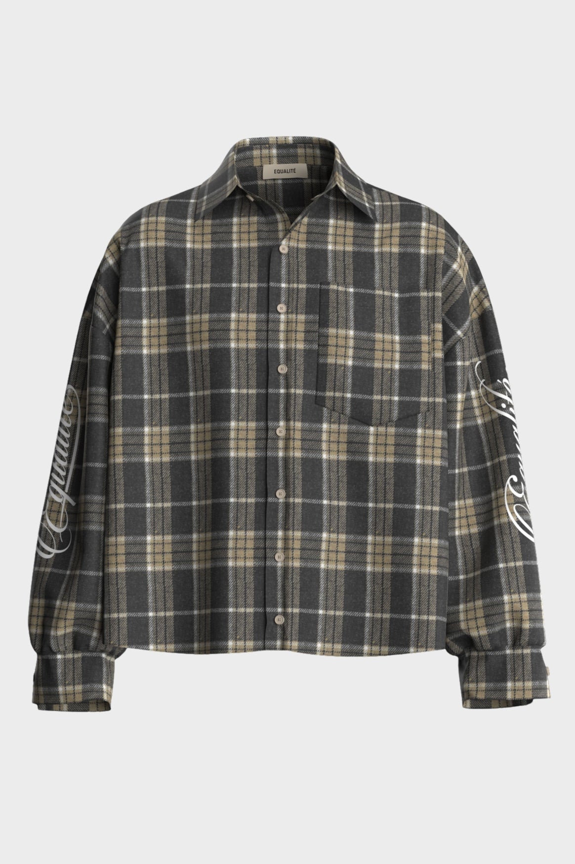 FLANNEL SHIRT | ARMY & TAUPE