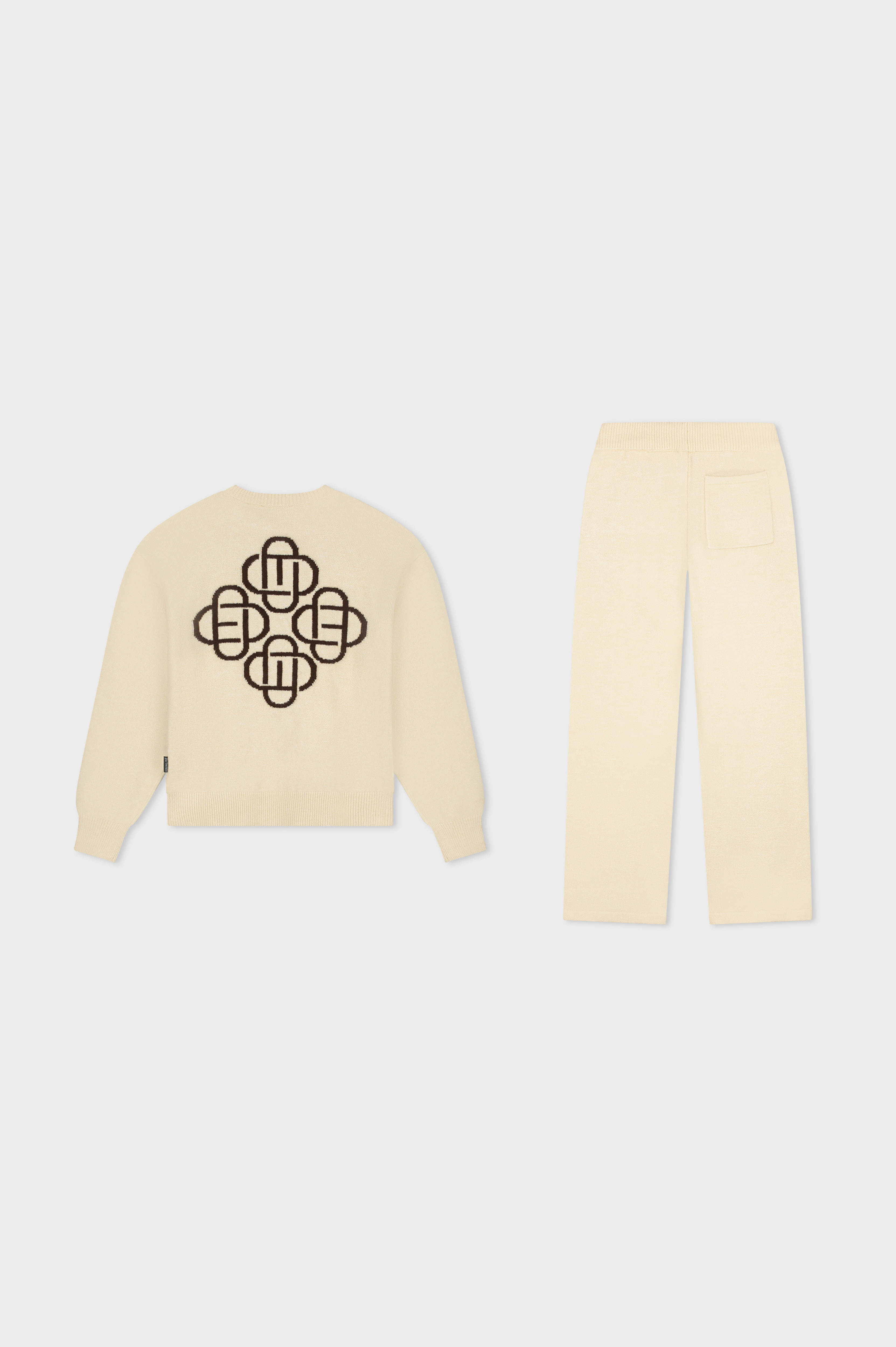 Fluffy Knit Set | Off-white