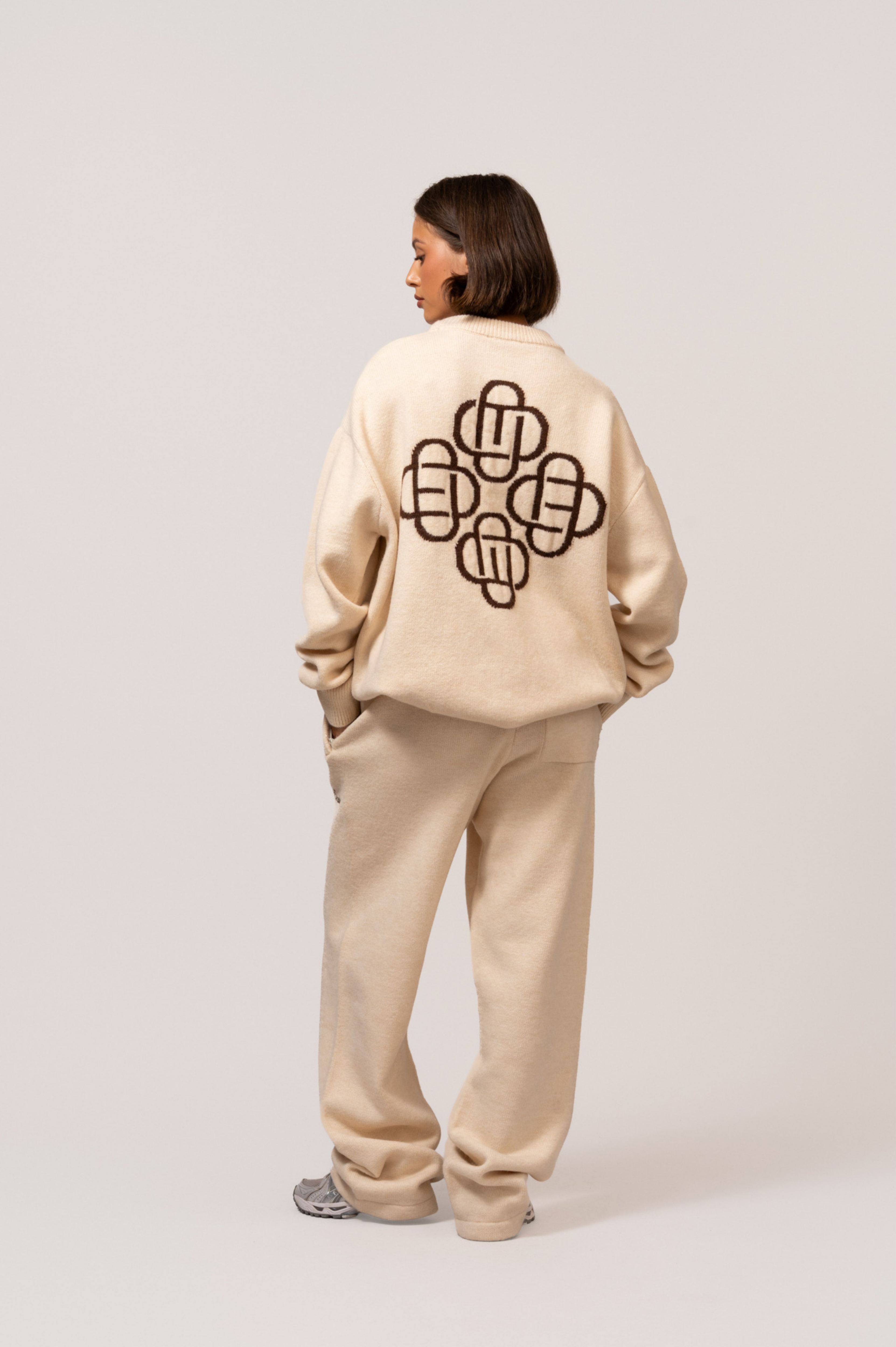 Fluffy Knit Set | Off-white