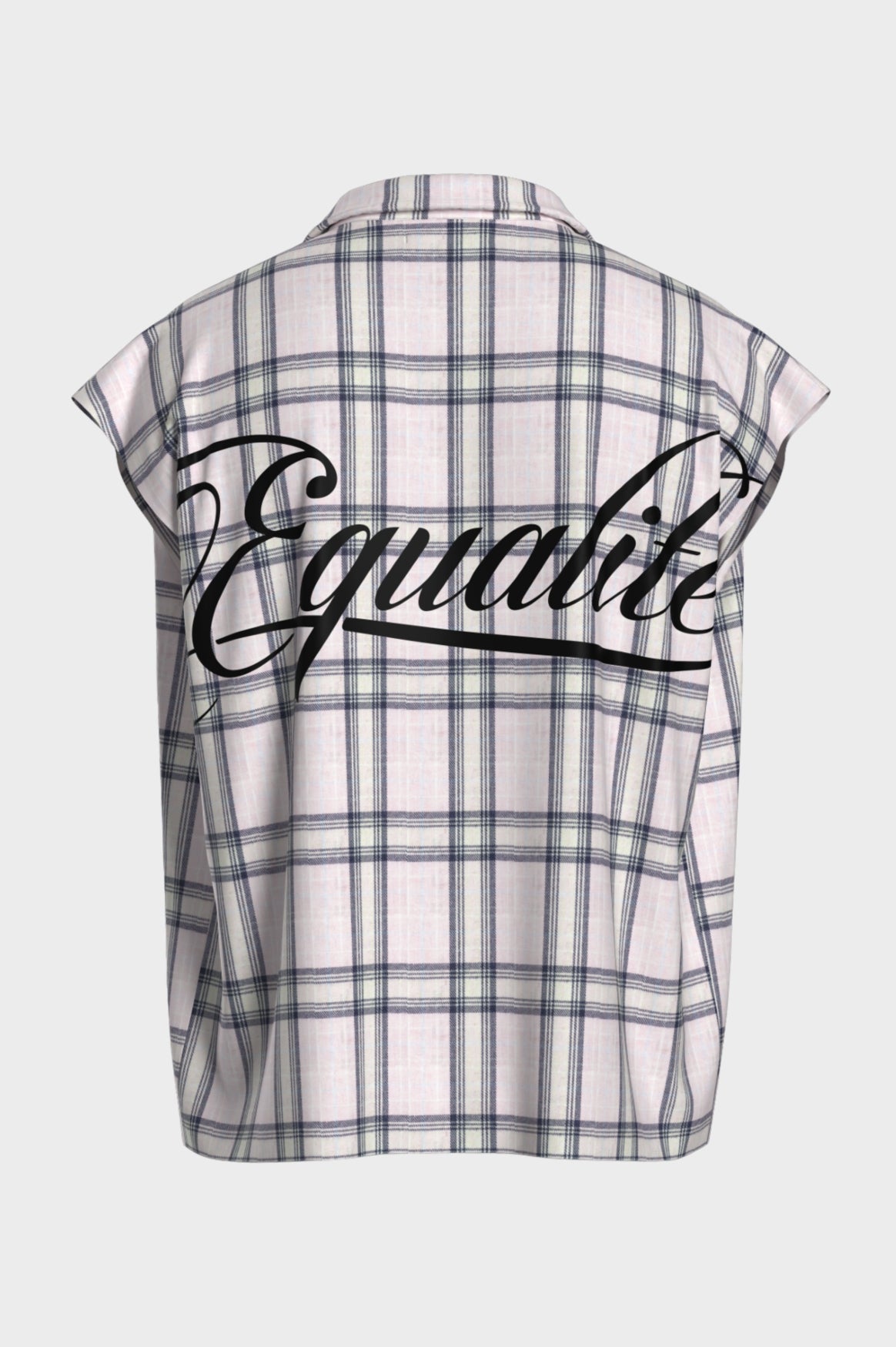 FLANNEL TANK SHIRT | PINK & NAVY