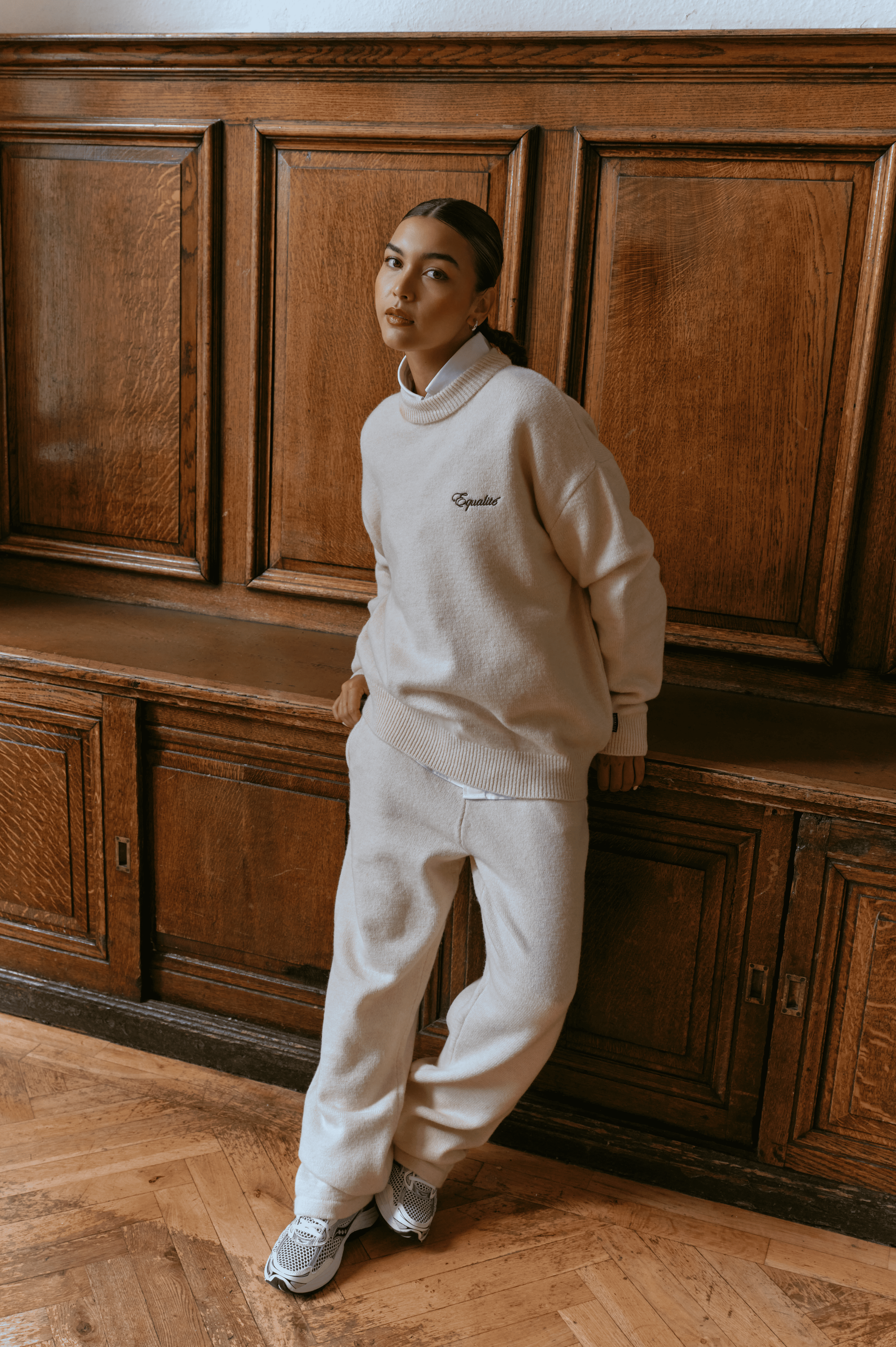 Fluffy Knit Set | Off-white