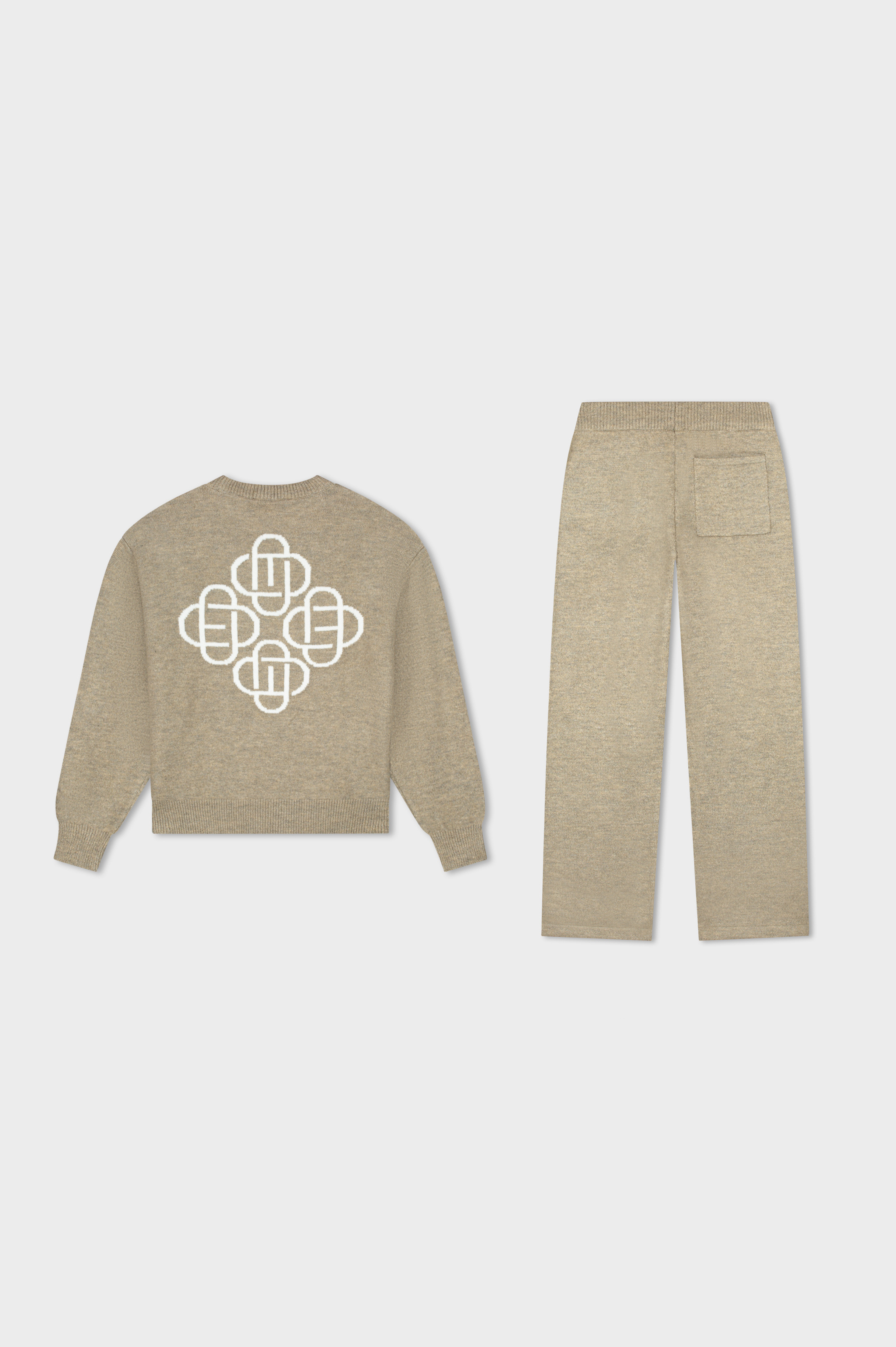 FLUFFY KNIT SET | TAUPE
