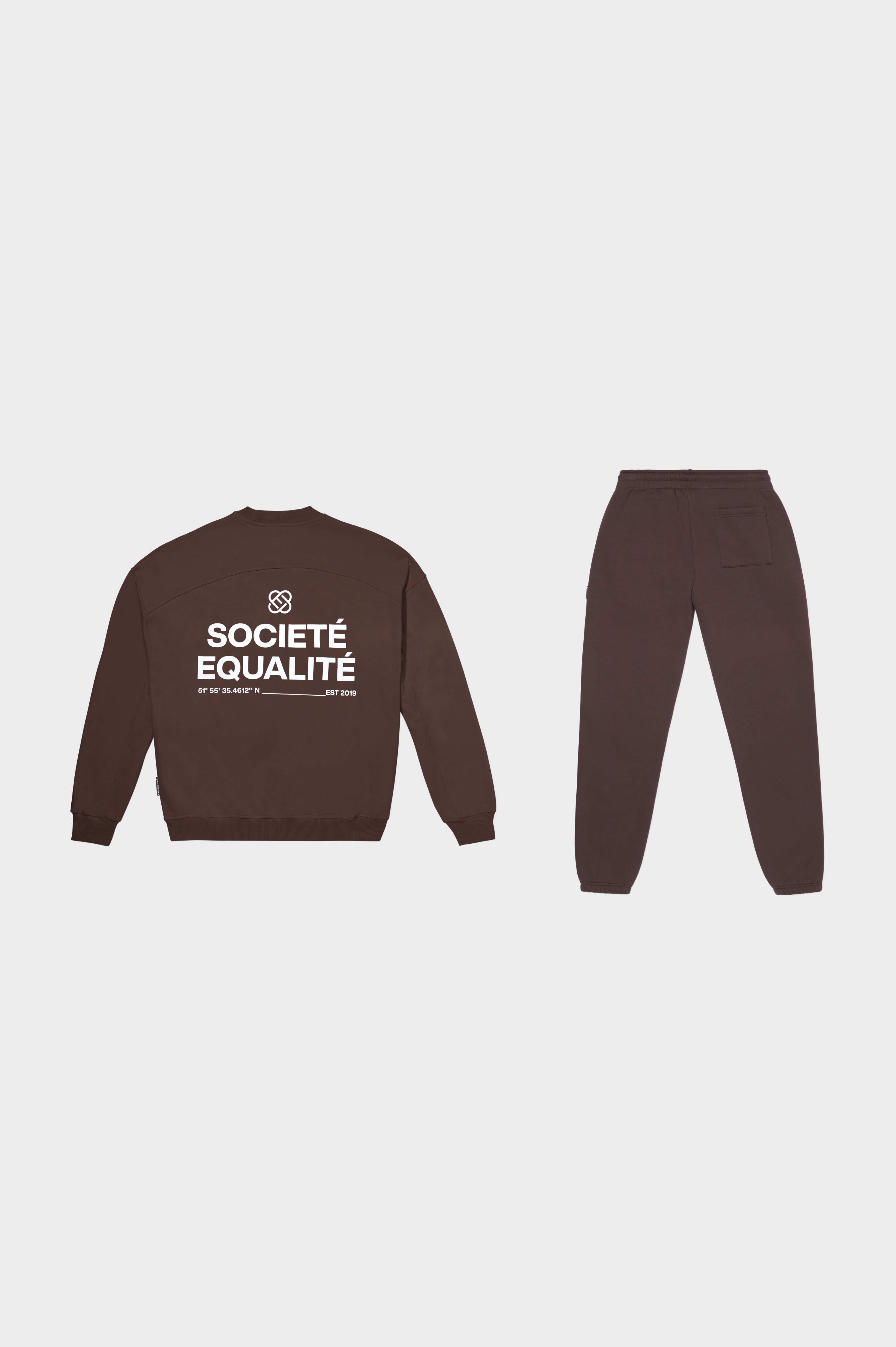 SOCIETÉ SWEATER JOGGER SET BROWN