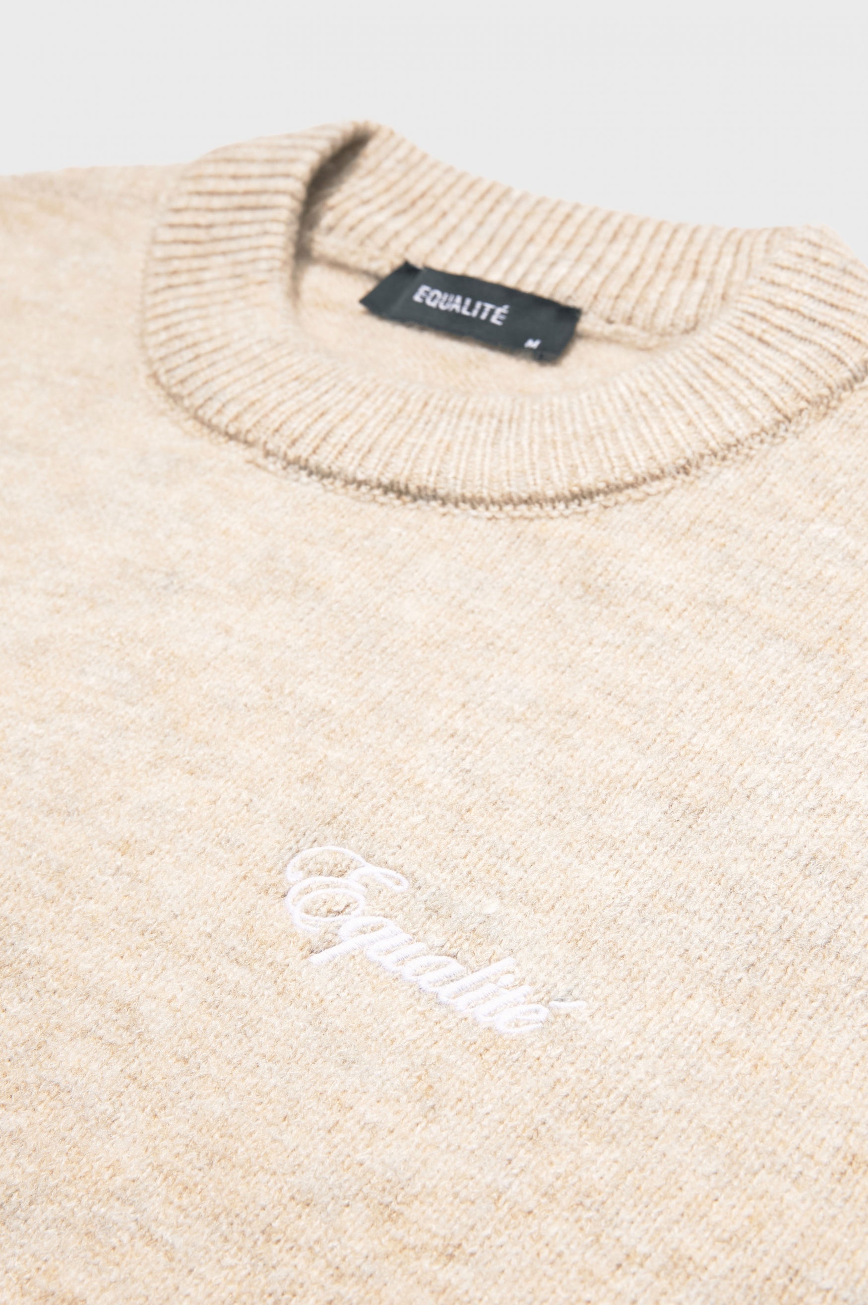 FLUFFY KNIT SWEATER | BEIGE