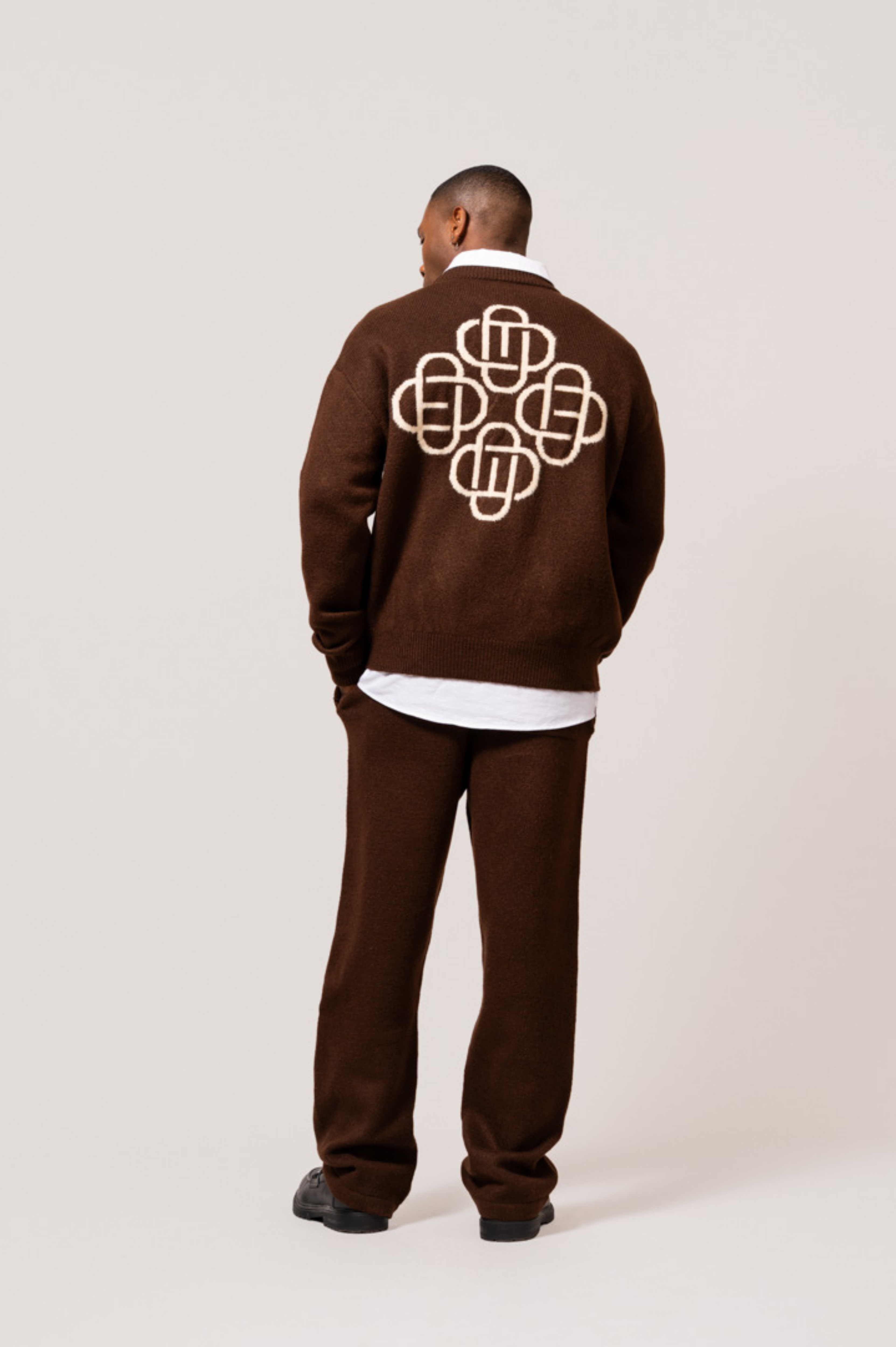 Fluffy Knit Set | Brown