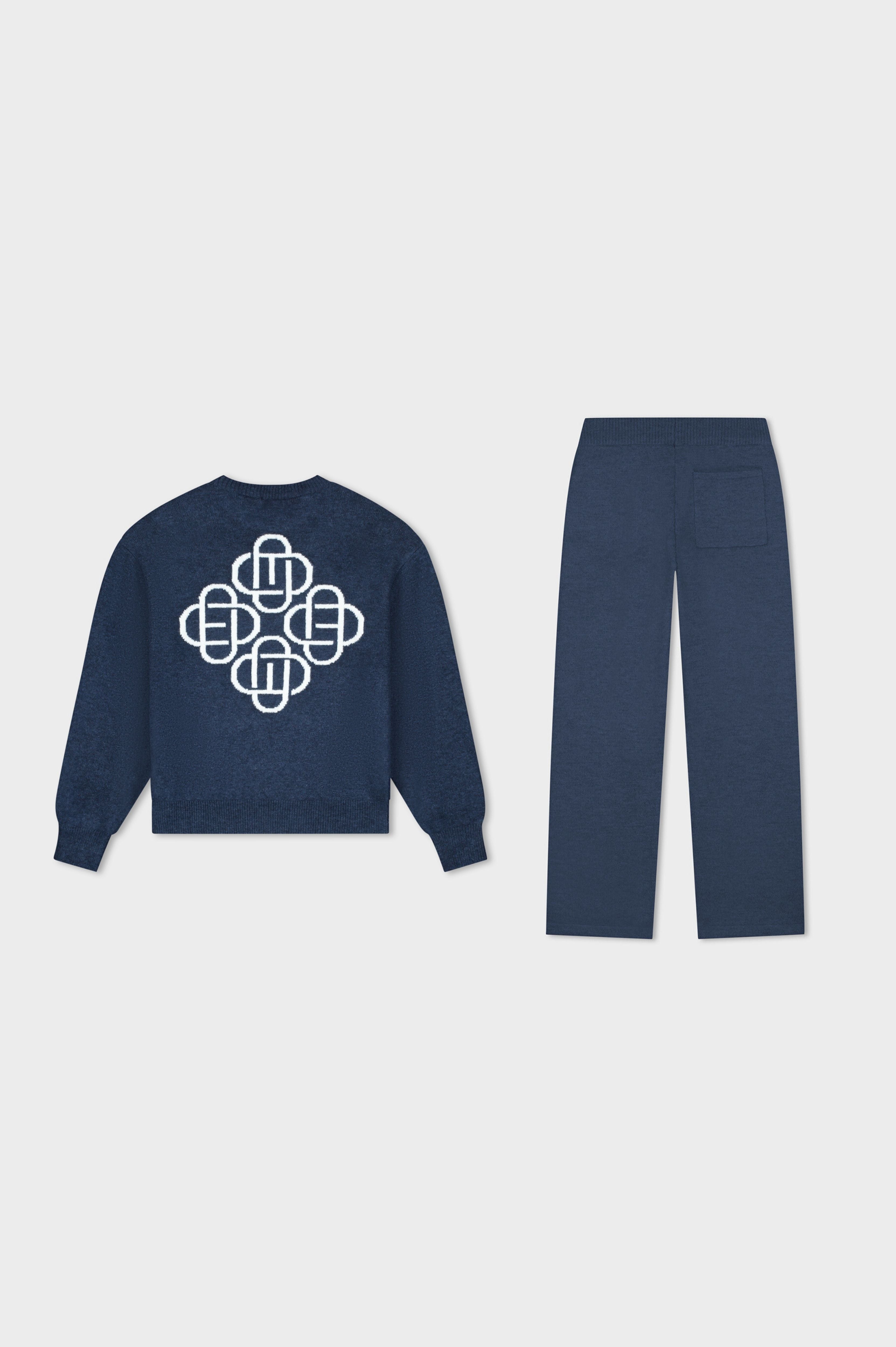 FLUFFY KNIT SET | NAVY