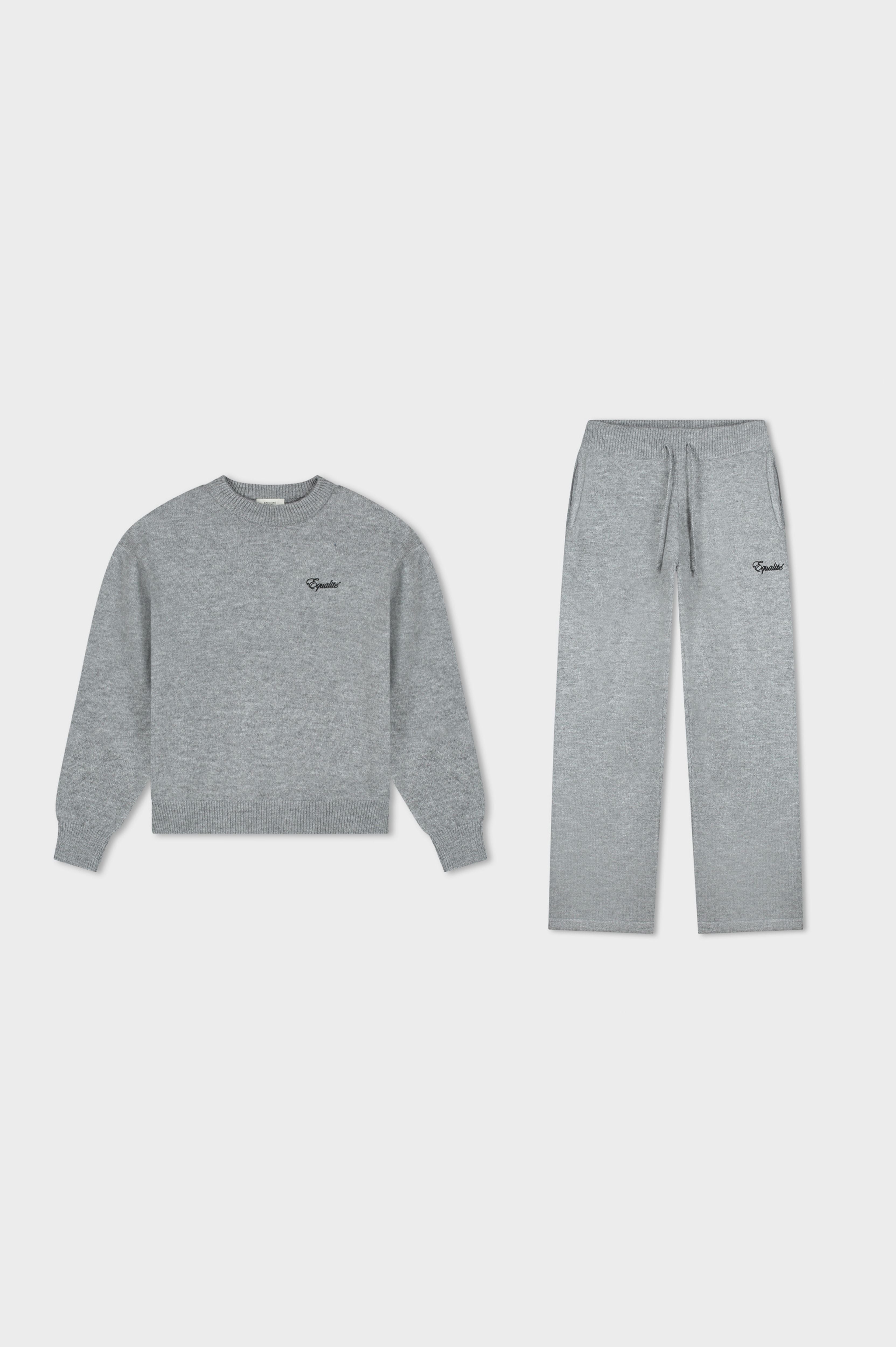 FLUFFY KNIT SET | GREY