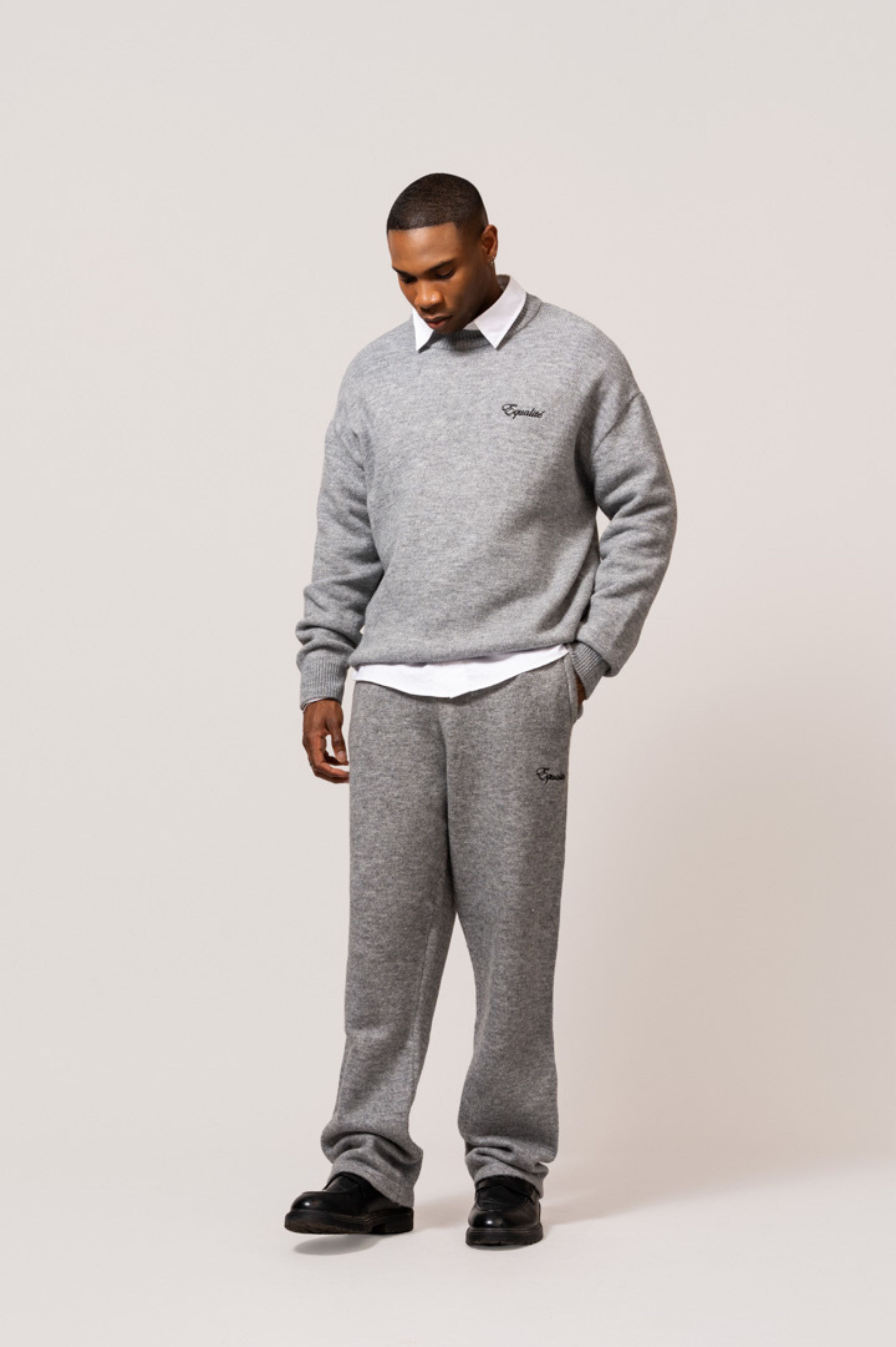 FLUFFY KNIT SET | GREY